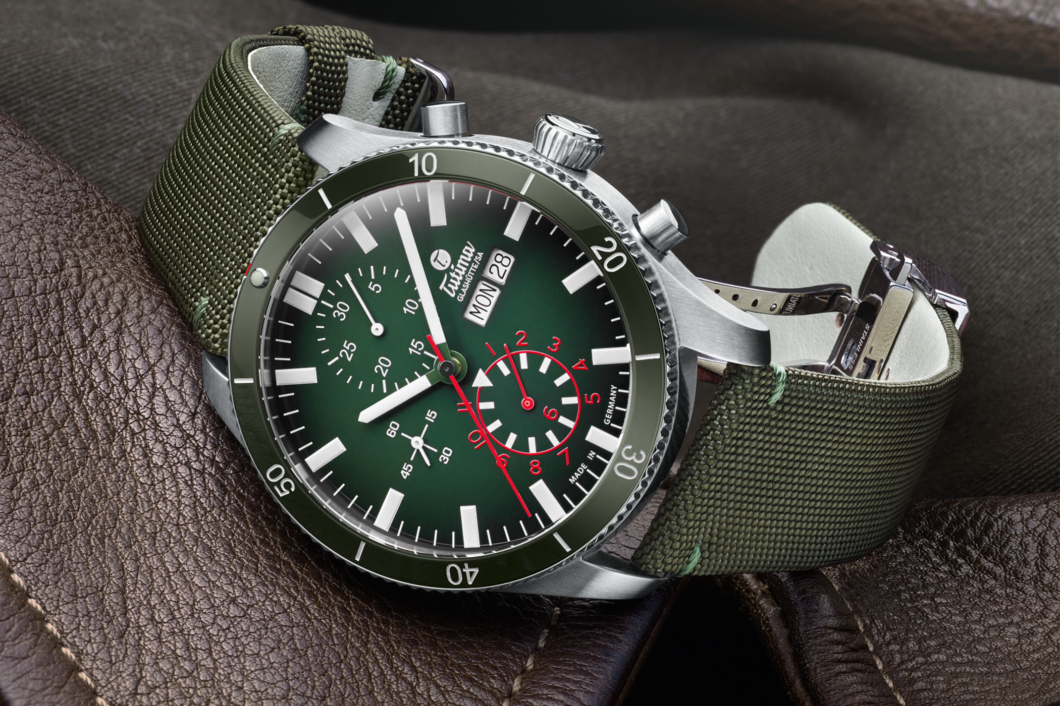 Tutima Grand Flieger Airport Chronograph Ceramic Bezel