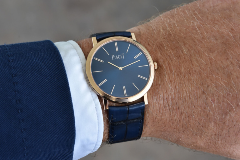 2020 Piaget Altiplano 38mm Hand-Wound blue dial pink gold G0A45050