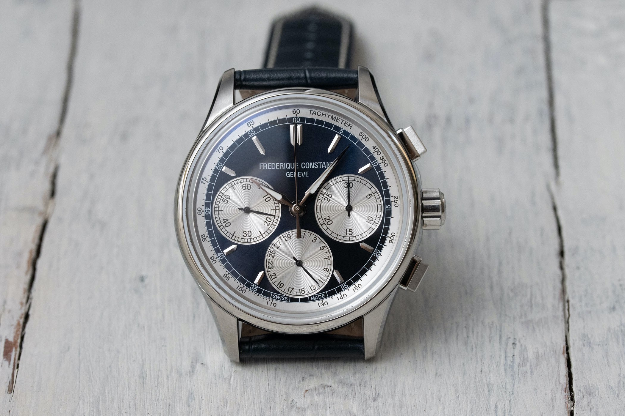 Frederique Constant Flyback Chronograph Manufacture Panda Navy