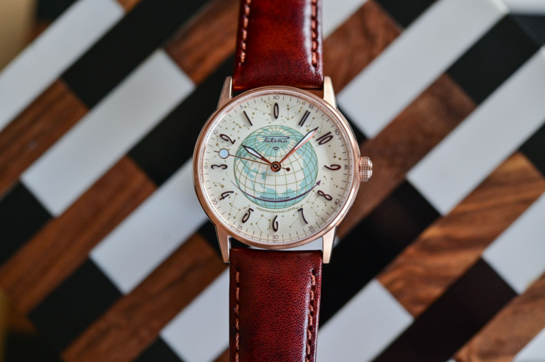 Raketa Russian Code counterclockwise watch