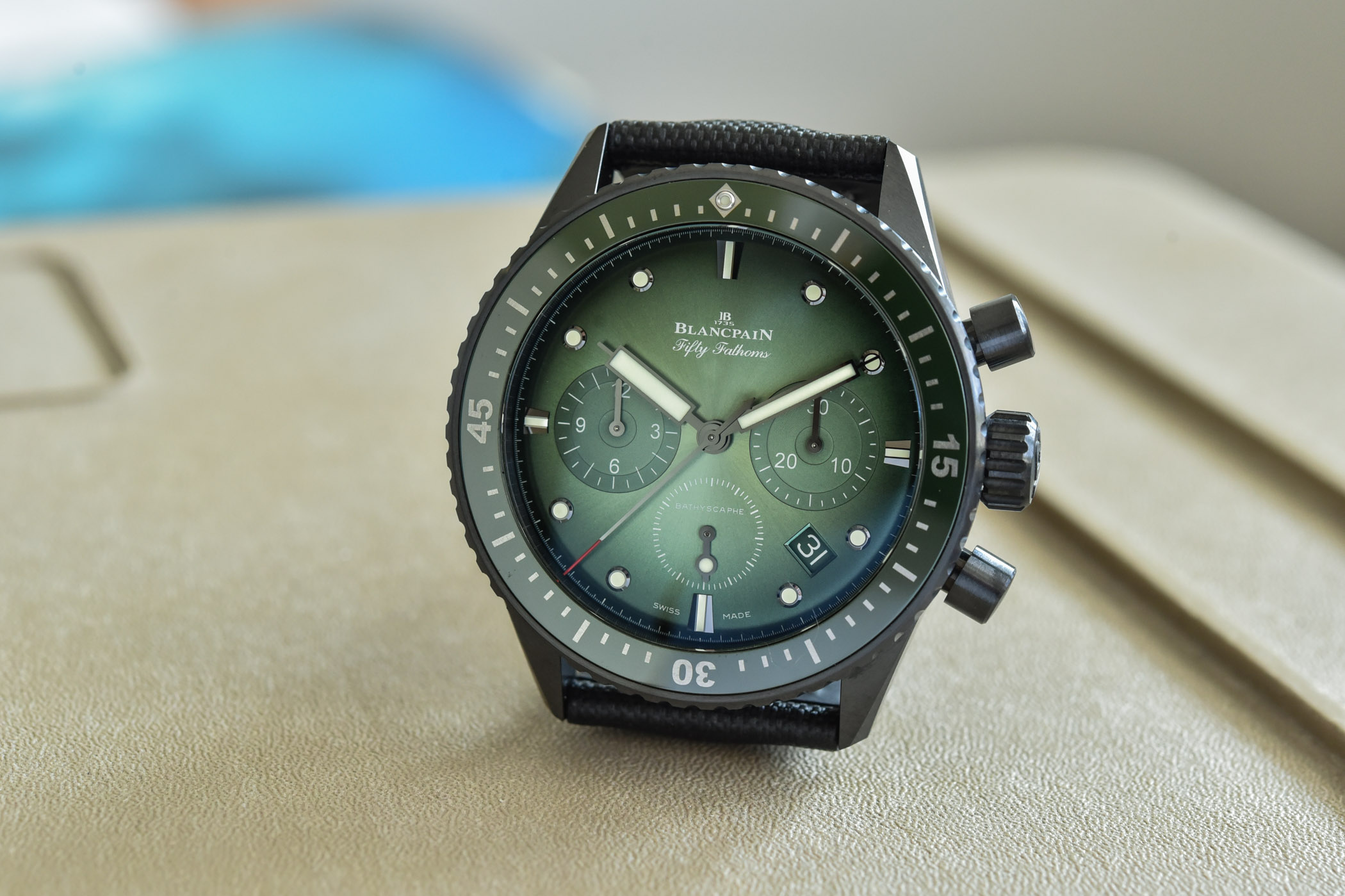 Blancpain Fifty Fathoms Bathyscaphe Chronograph Flyback Green