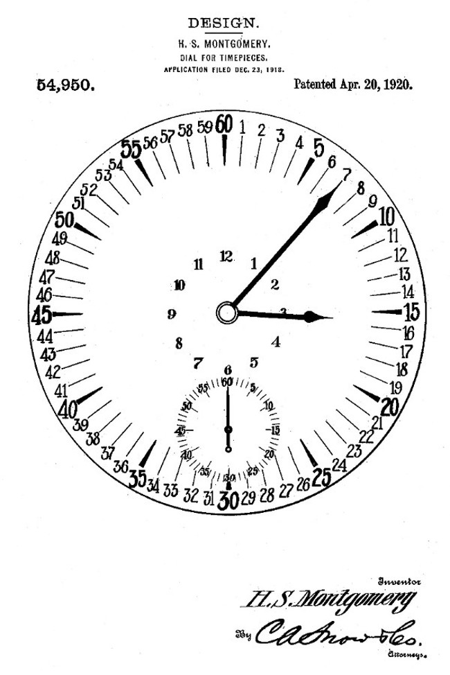 1920 Type II Montgomery Marginal Minute Dial 1920 Type II Montgomery Marginal Minute Dial