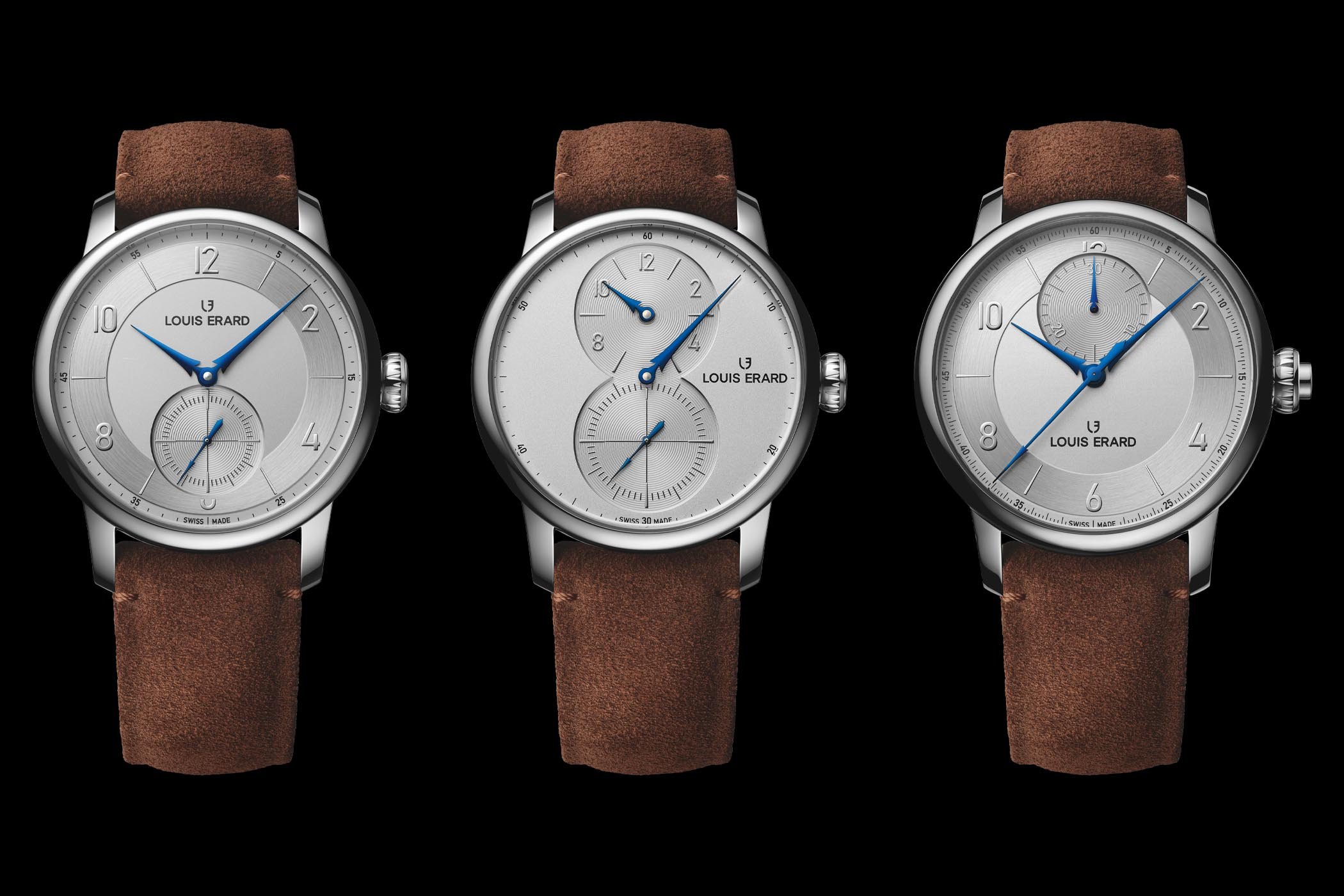 Louis Erard Excellence Triptych - Regulator - Small Seconds - Chrono Monopusher