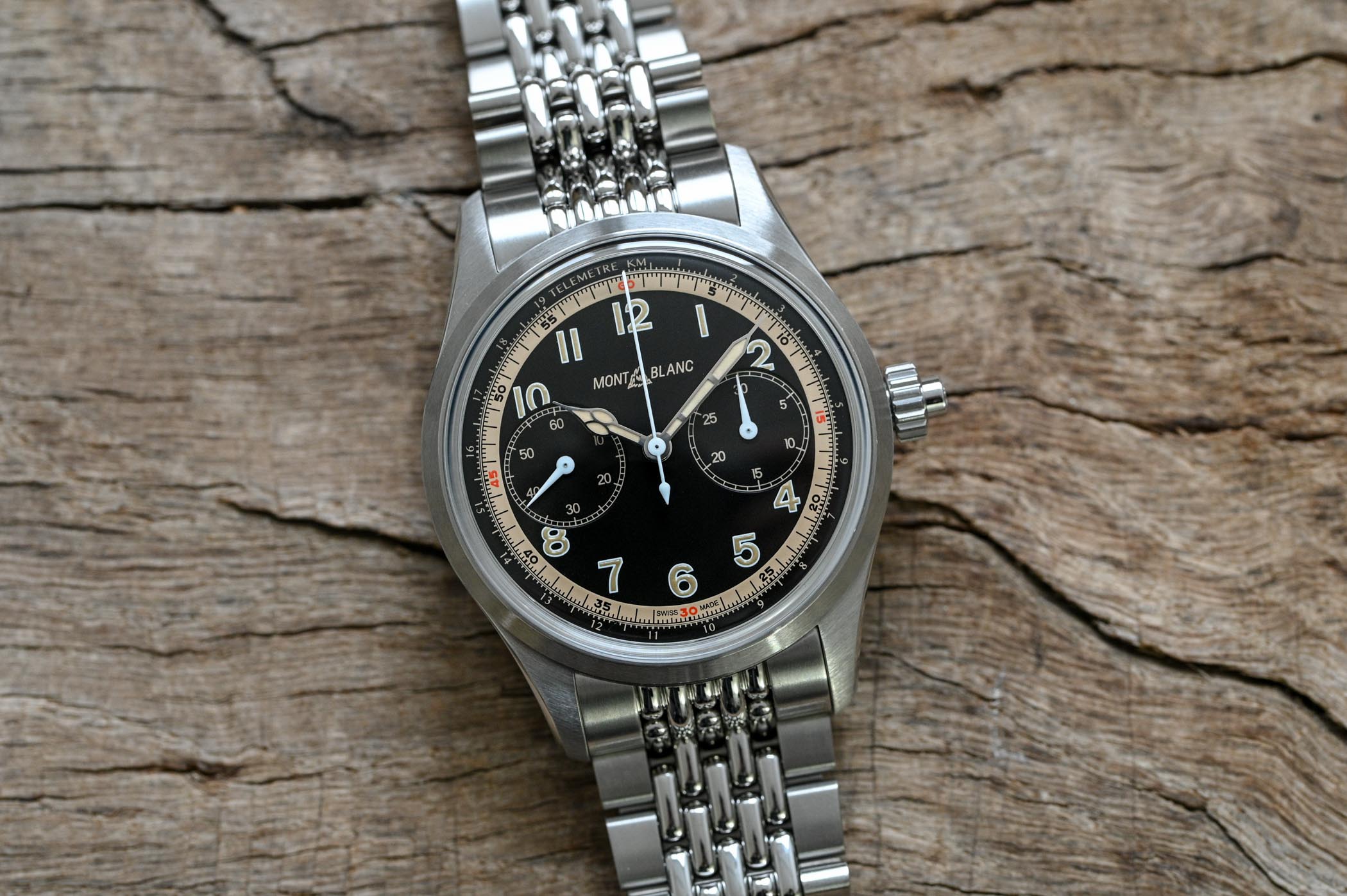 Montblanc 1858 Monopusher Chronograph Bead of rice Stainless Steel