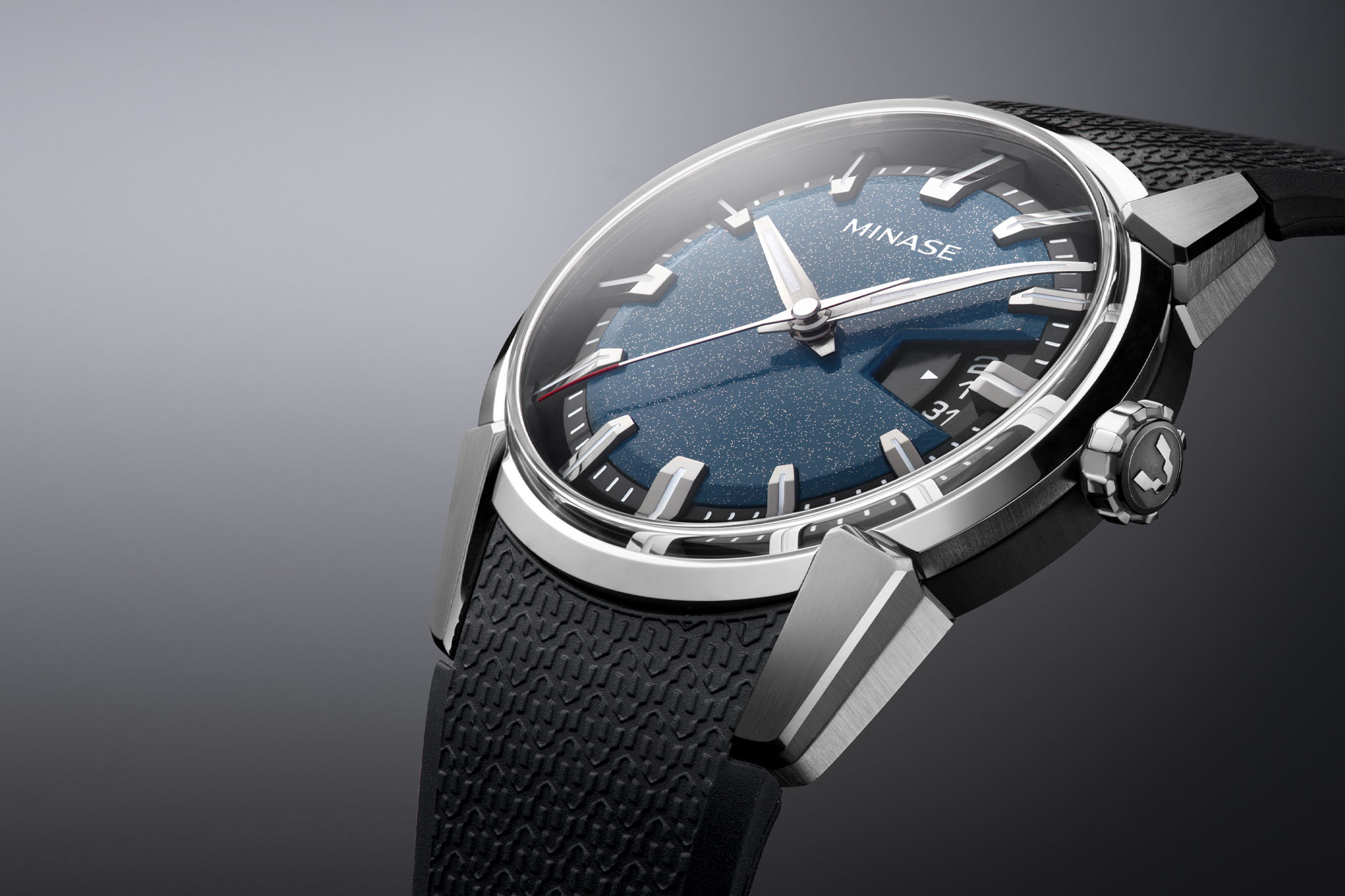 Minase Divido Deep Blue Urushi Silver Maki-E dial
