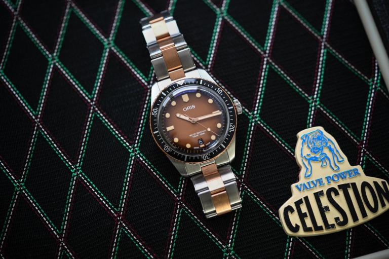Oris Divers Sixty-Five Sunset Brown Gradient Steel-And-Bronze
