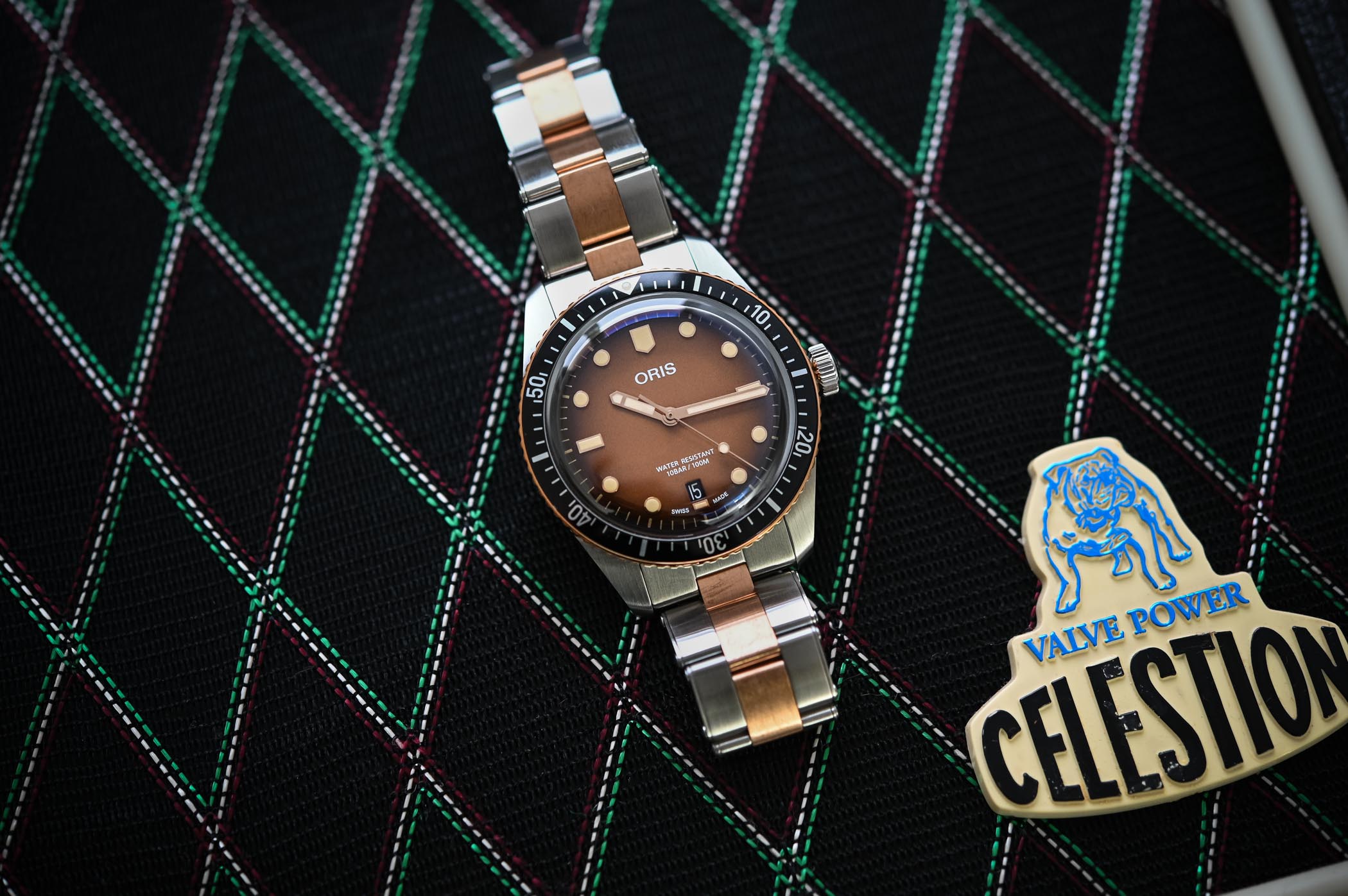Oris Divers Sixty-Five Sunset Brown Gradient Steel-And-Bronze