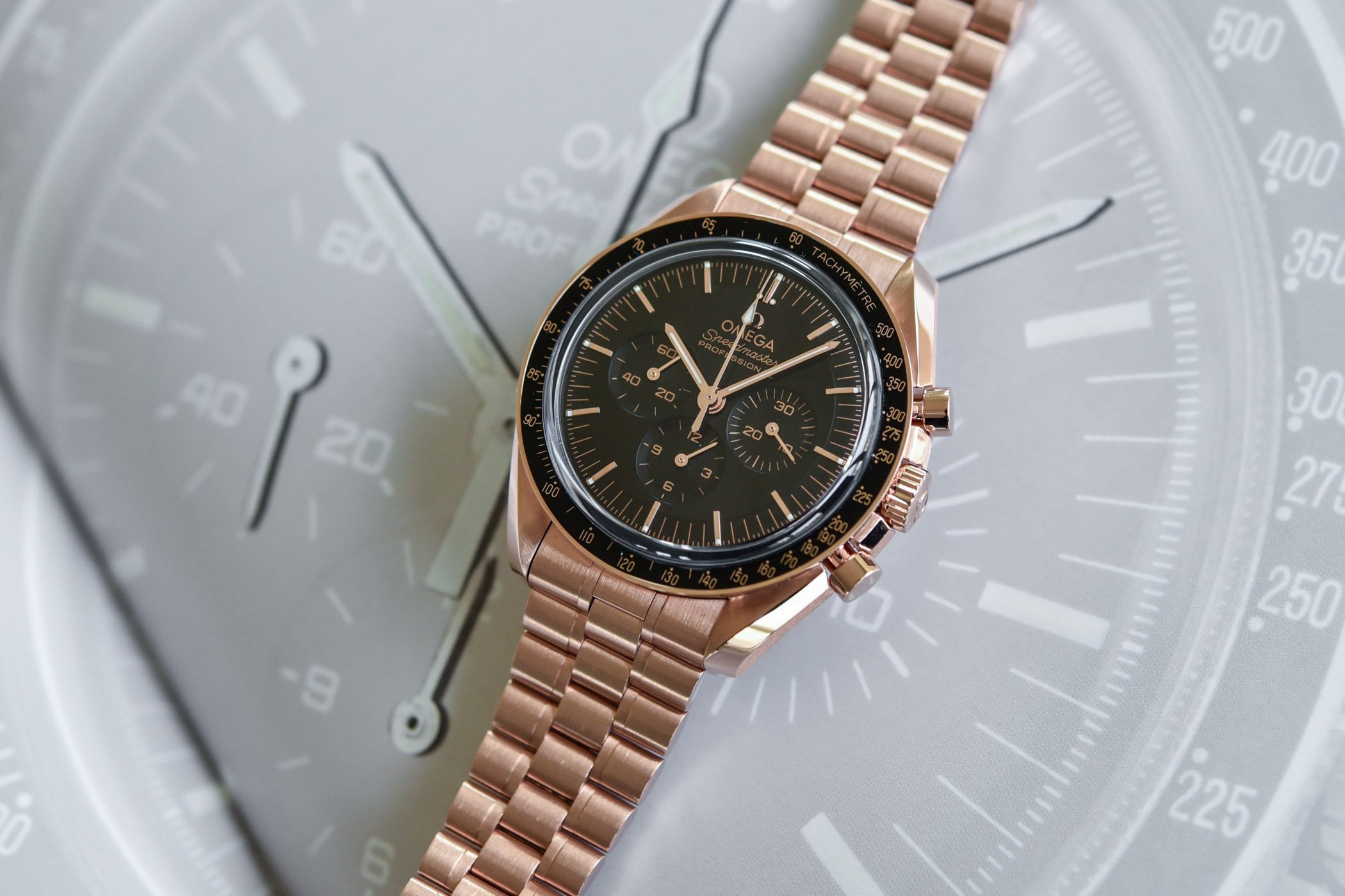 2021 Omega Speedmaster Moonwatch Profressional Co-Axial Master Chronometer Sedna Gold - 310.60.42.50.01.001