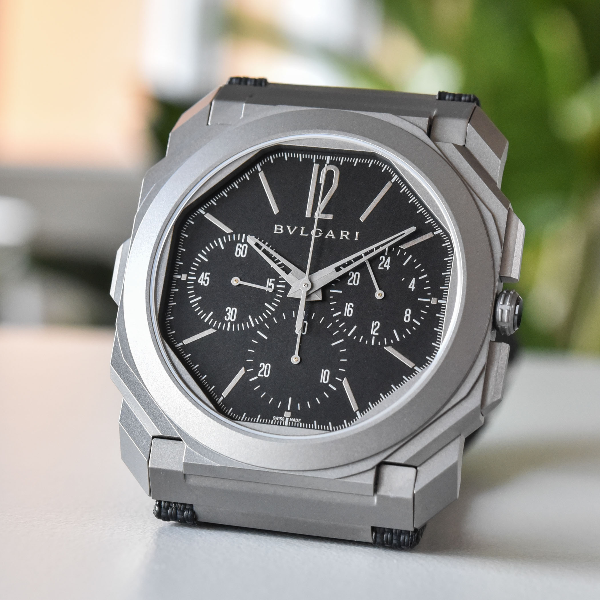 Bulgari Octo Finissimo Chronograph GMT Titanium Black Dial Rubber strap 103371 - 4 Bvlgari Octo Finissimo Chronograph GMT Titanium Black Dial Rubber strap