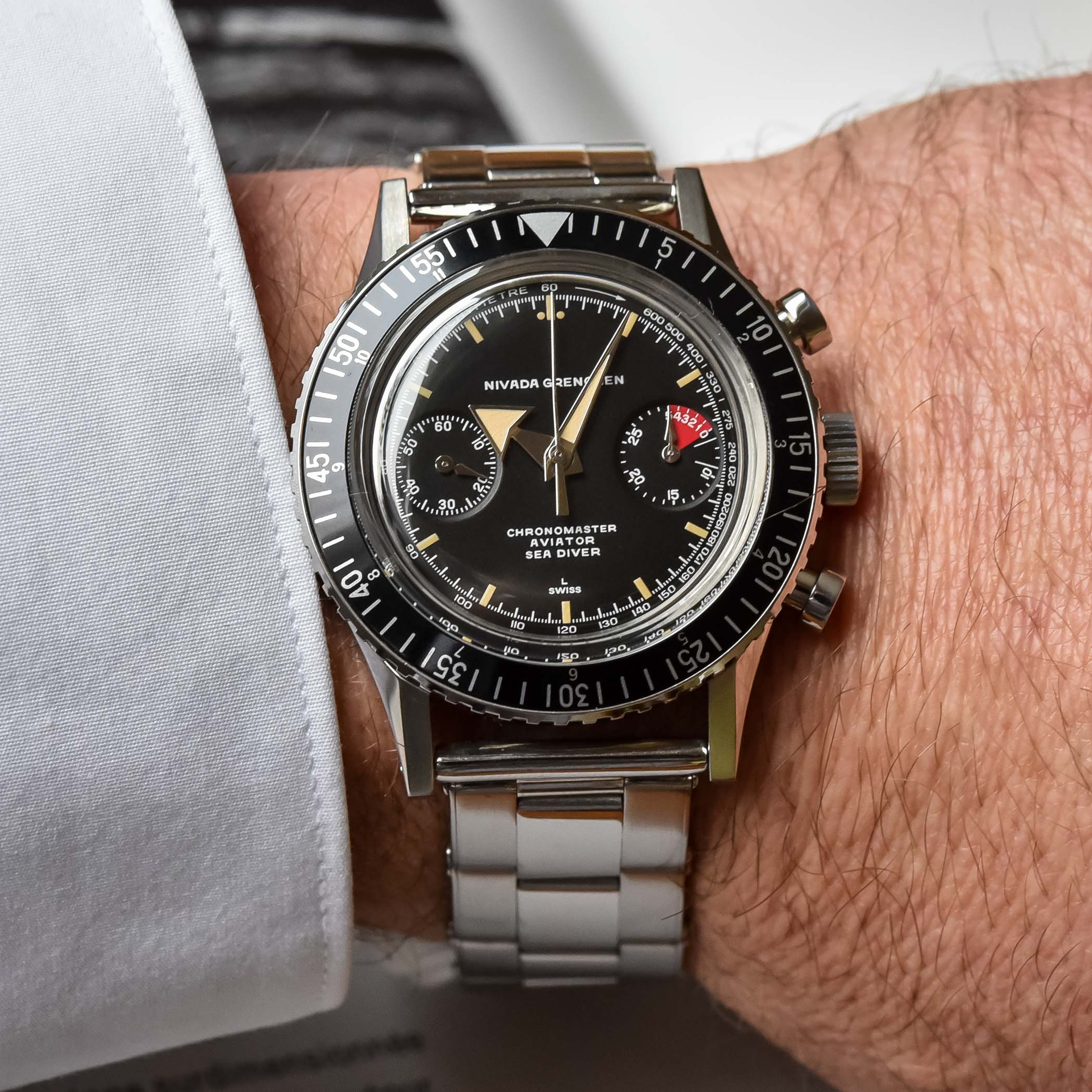 Nivada Grenchen Chronomaster Aviator Sea Diver Re-edition 2021 - review - 00009 Nivada Grenchen Chronomaster Aviator Sea Diver Re-edition 2021