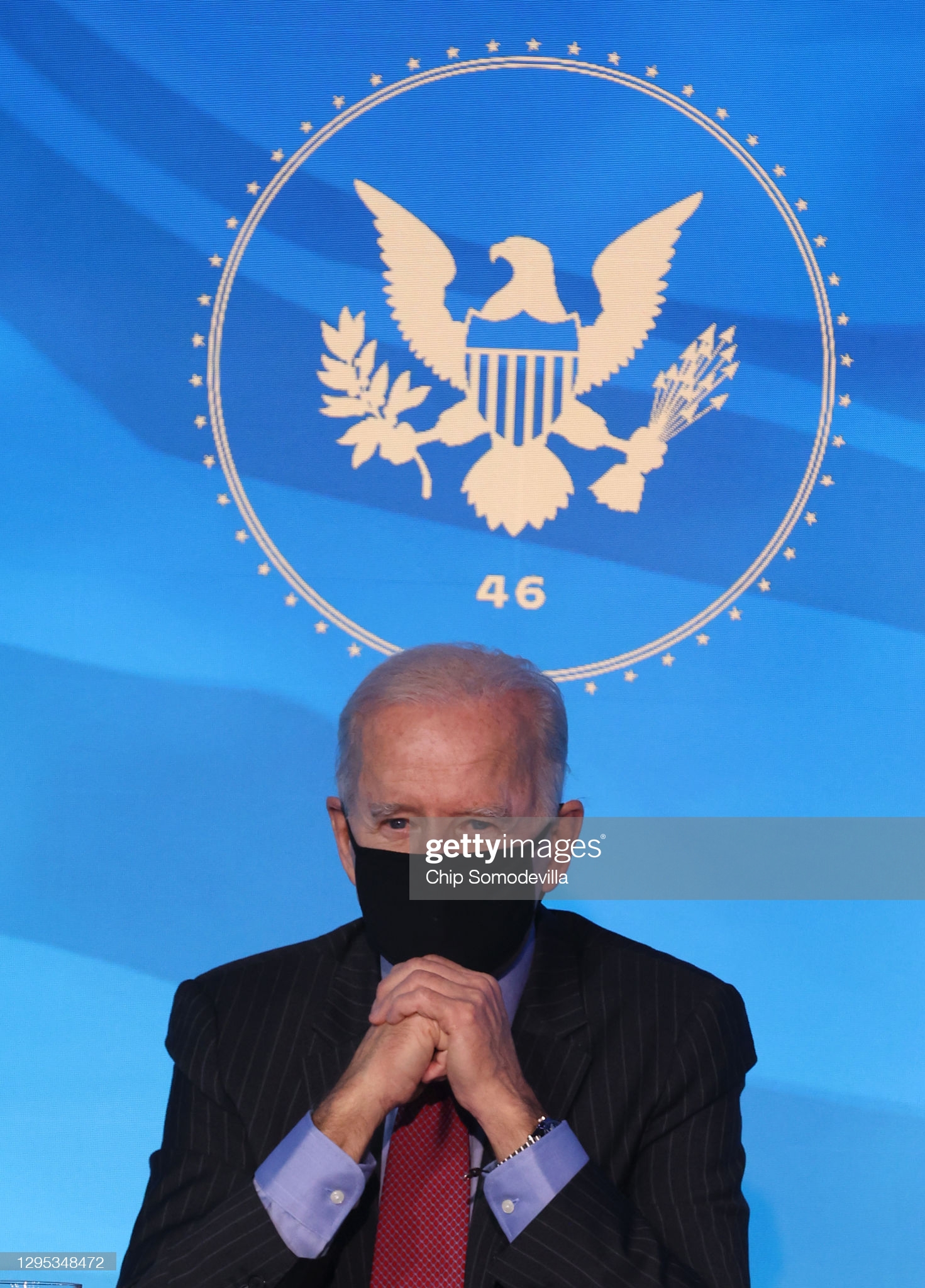 Spotted President Elect Joe Biden Rolex Datejust 41 Black Dial Jubilee bracelet - 1 WILMINGTON, DELAWARE - JANUARY 08: U.S. President-elect Joe Biden looks on after announcing members of his cabinet that will round out his economic team, including secretaries of commerce and labor, at The Queen theater on January 08, 2021 in Wilmington, Delaware. Biden announced he is nominating Rhode Island Gov. Gina Raimondo as his commerce secretary, Boston Mayor Martin J. Walsh his labor secretary and Isabel Guzman, a former Obama administration official, as head of the Small Business Administration. (Photo by Chip Somodevilla/Getty Images)