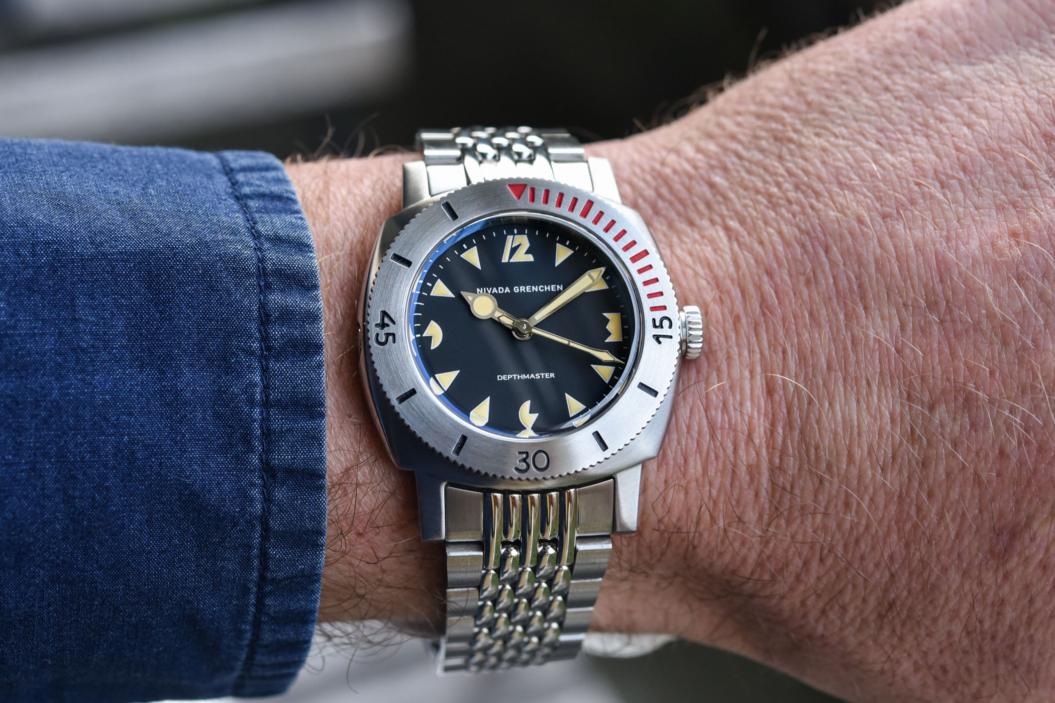 Nivada Grenchen Depthmaster Pacman re-edition