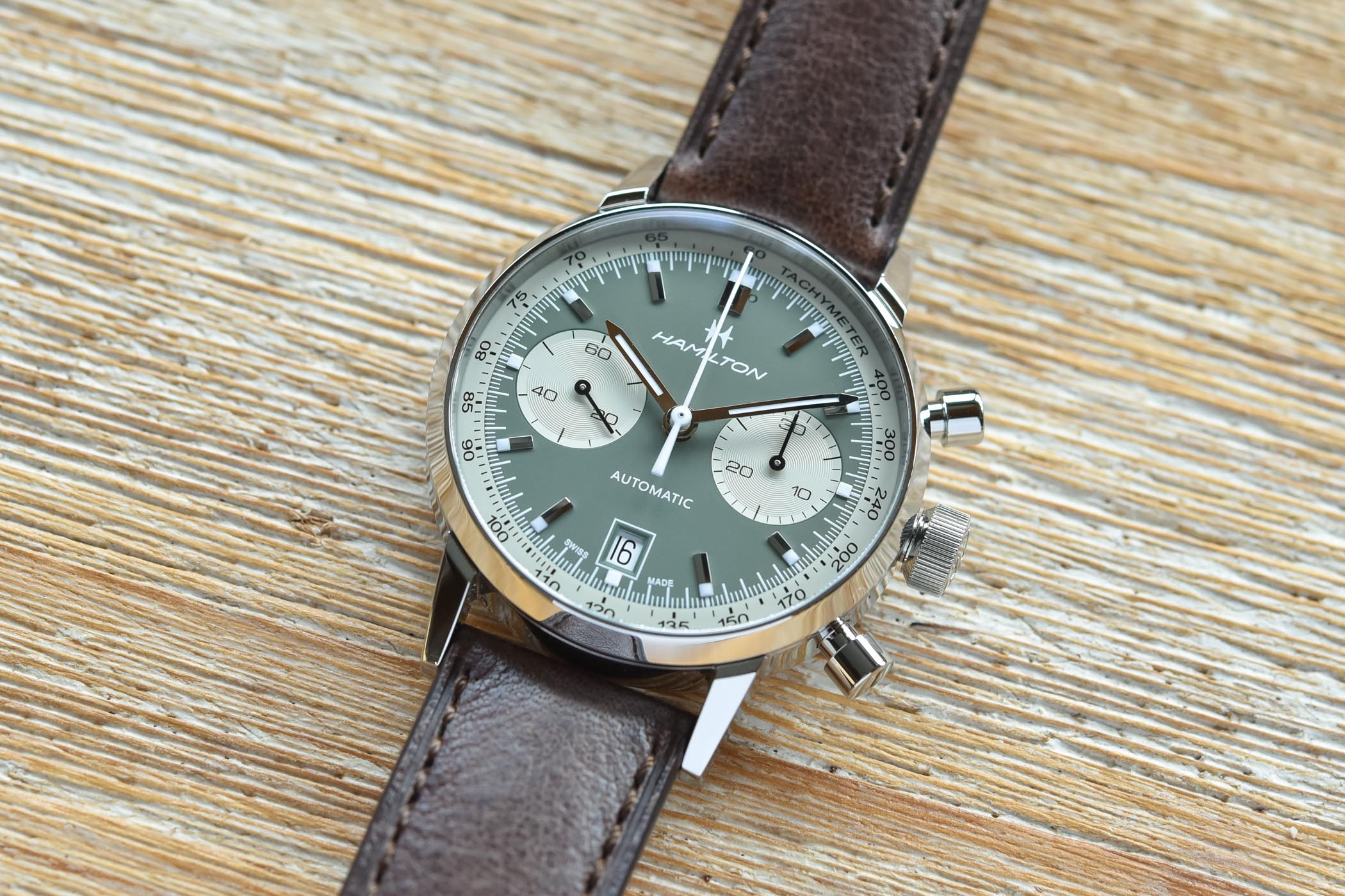 Hamilton Intra-Matic Auto Chrono 40mm Light Green Dial H38416560