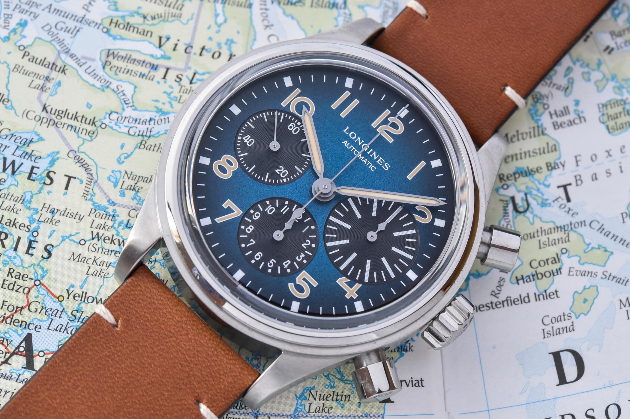 Longines Avigation BigEye Titanium gradient blue Dial - L2.816.1.93.2