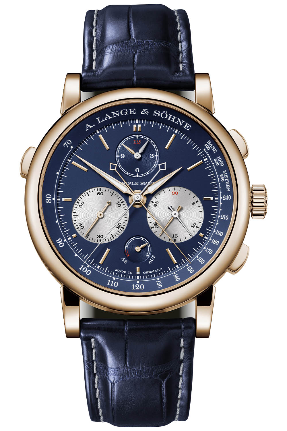 A Lange Sohne Triple Split Pink Gold Blue Dial 424.037F - 7 A. Lange & Söhne Triple Split Pink Gold Blue Dial 424.037F