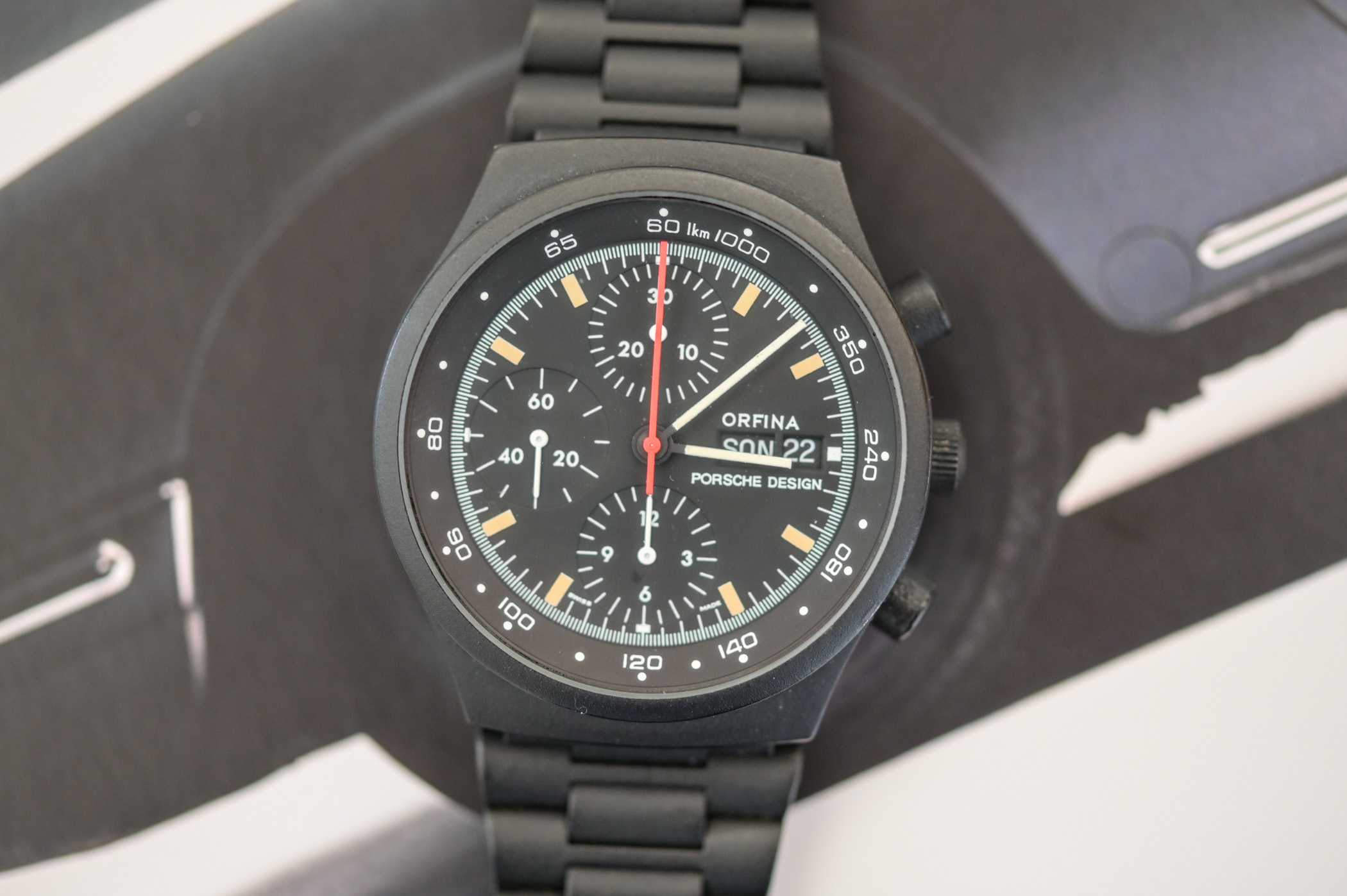 1972 Porsche Design Orfina Chronograph Black PVD - 1 1972 Porsche Design Orfina Chronograph Black PVD - 1