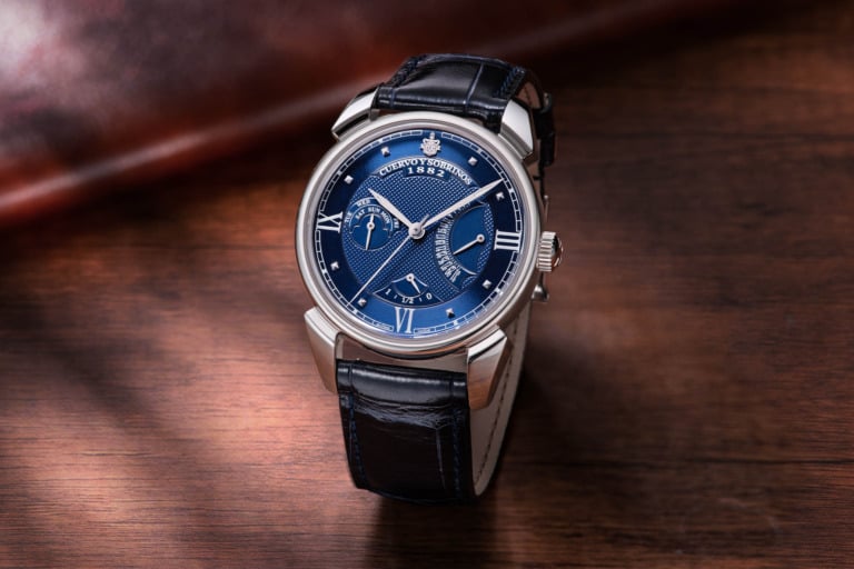 Cuervo y Sobrinos Historiador Retrógrado Cobalt Blue
