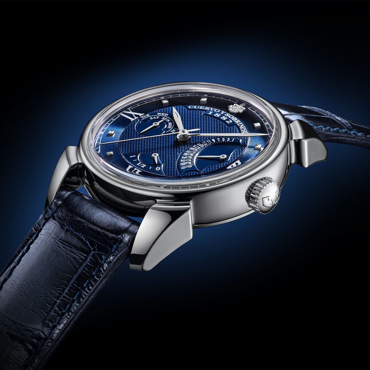 Cuervo y Sobrinos Historiador Retrogrado Cobalt Blue - 5 Cuervo y Sobrinos Historiador Retrógrado Cobalt Blue