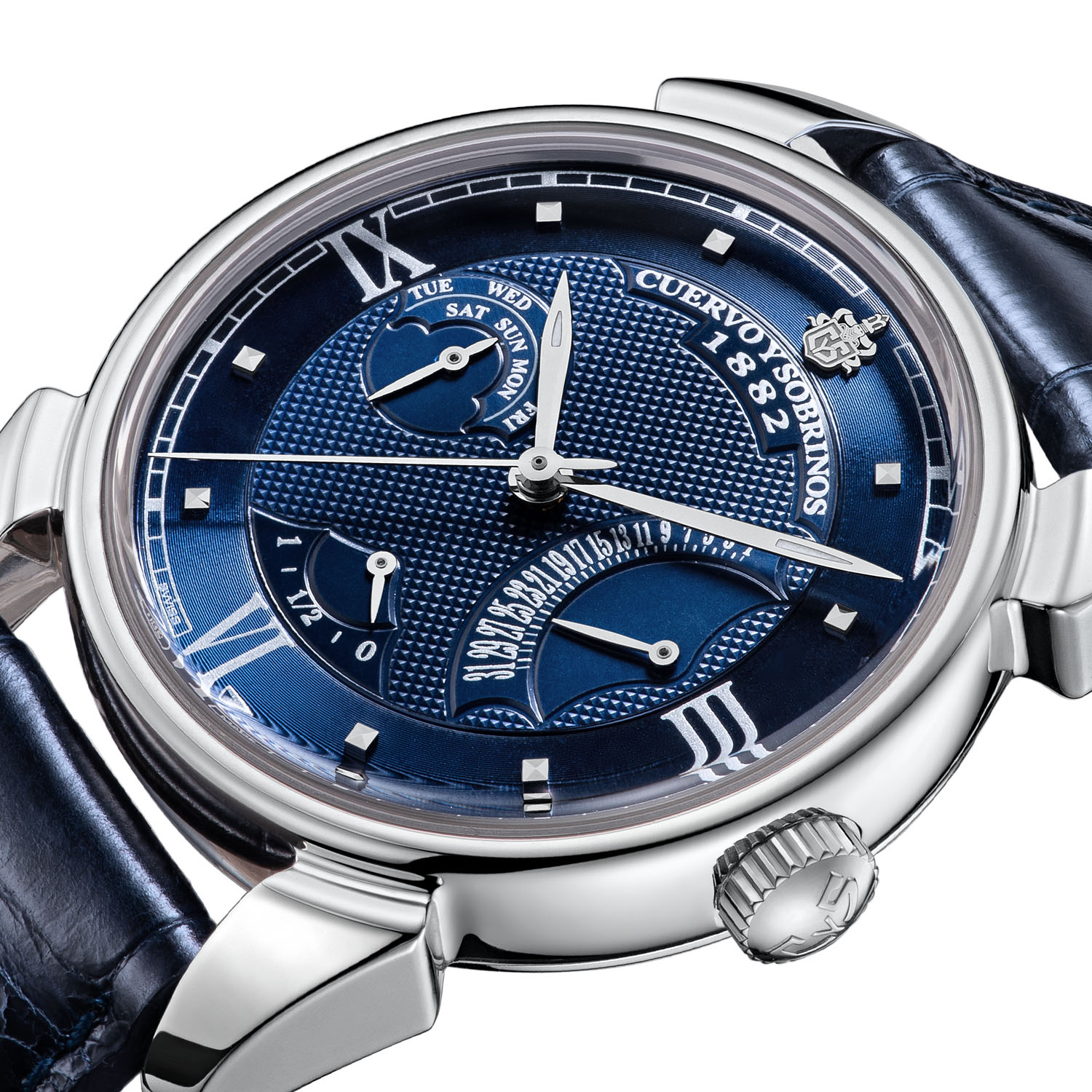 Cuervo y Sobrinos Historiador Retrogrado Cobalt Blue - 7 Cuervo y Sobrinos Historiador Retrógrado Cobalt Blue