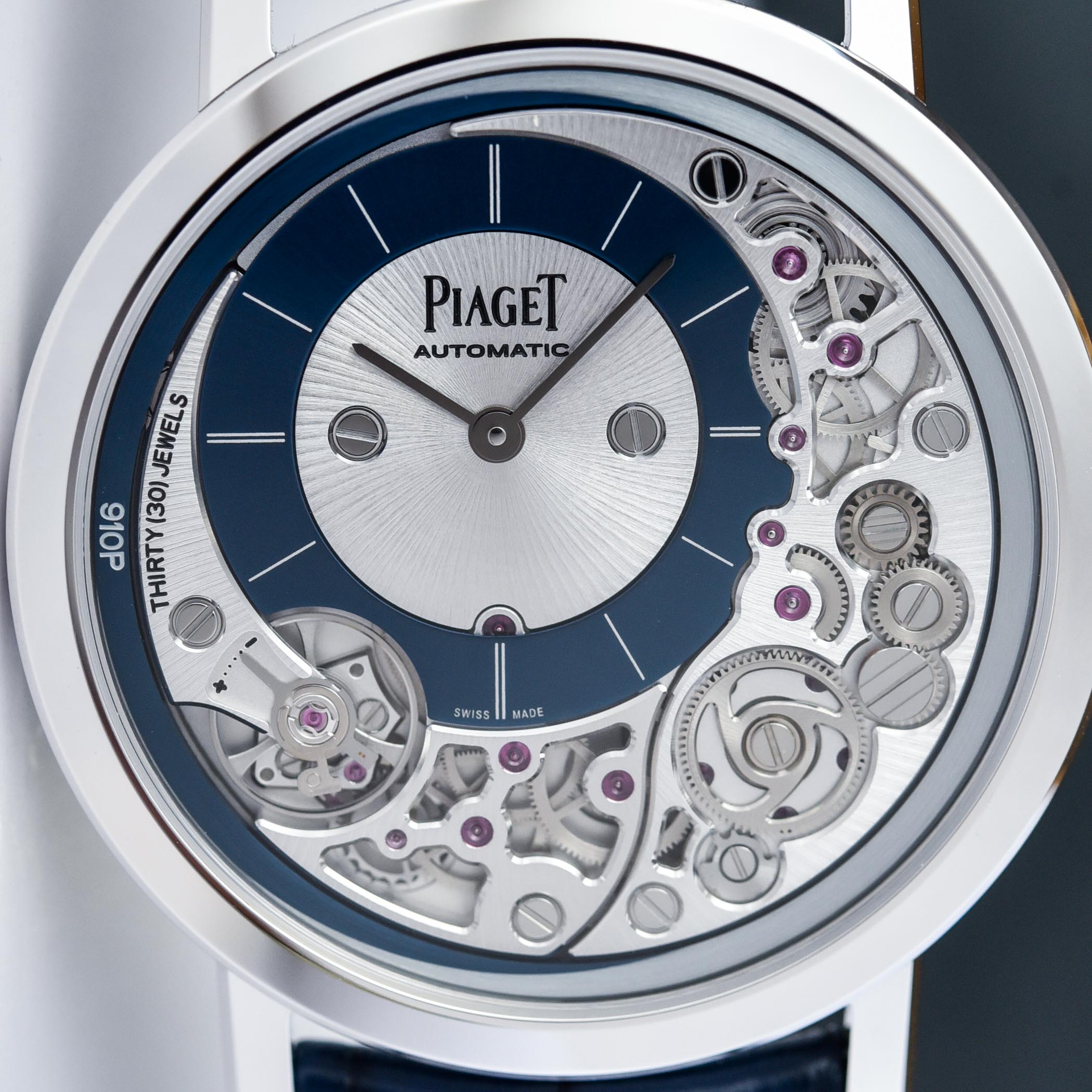 Piaget Altiplano Ultimate Automatic 910P White Gold Blue Dial G0A45123