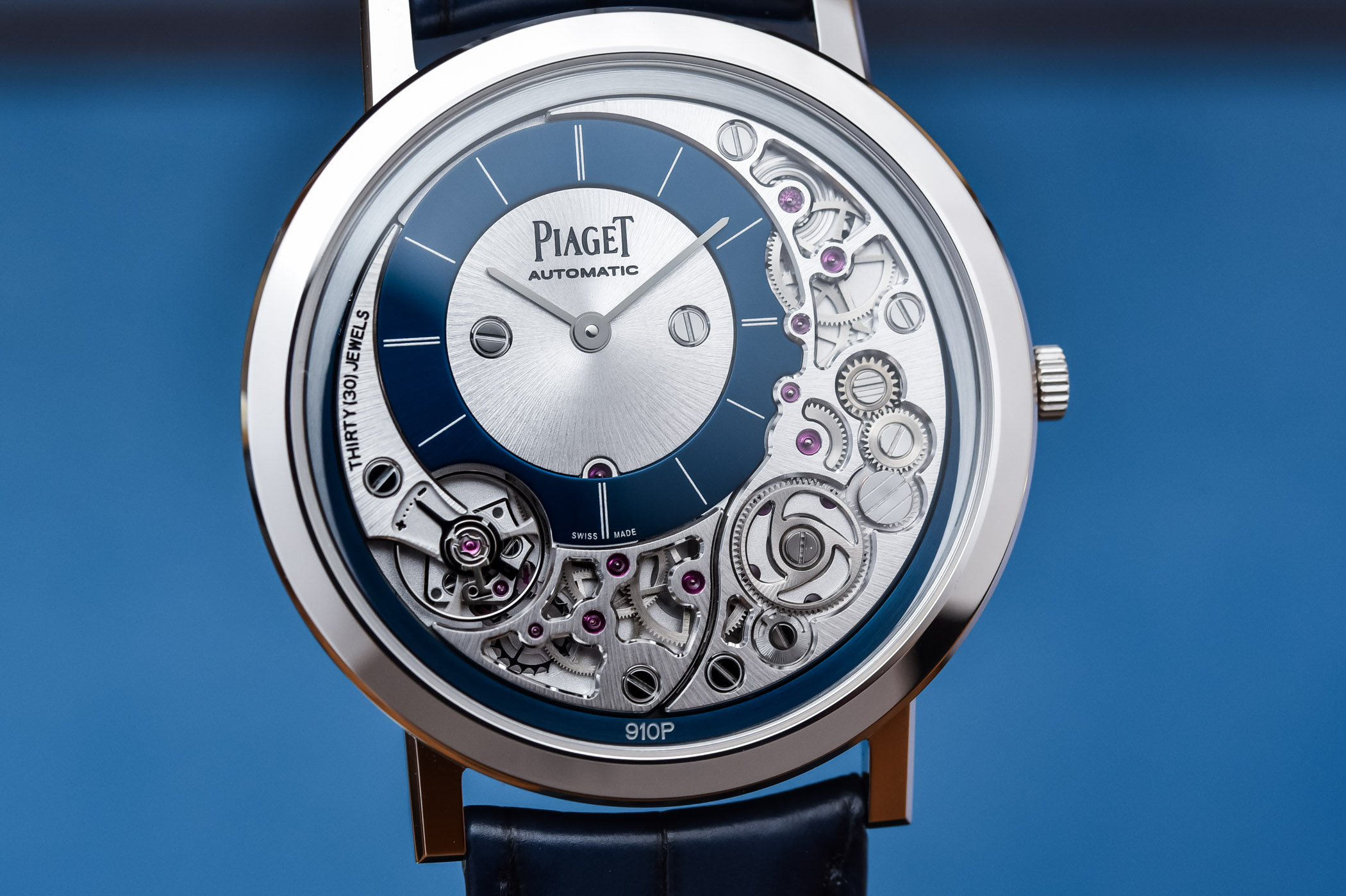 Piaget Altiplano Ultimate Automatic 910P White Gold Blue Dial G0A45123