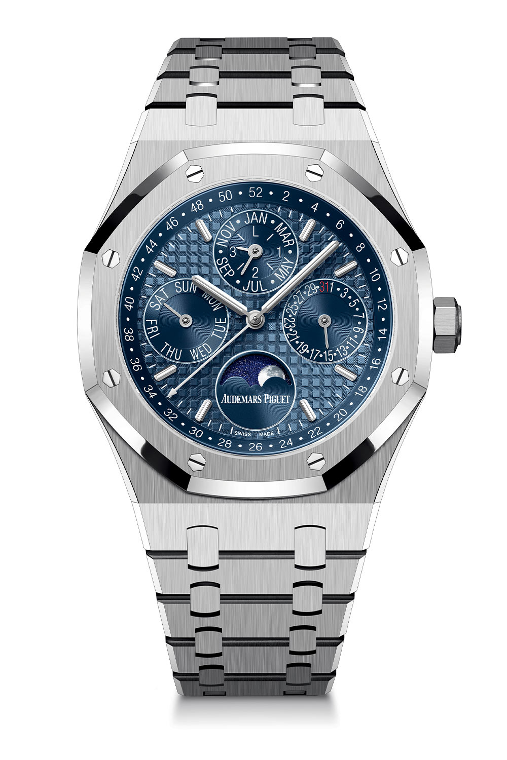 Audemars Piguet Royal Oak Perpetual Calendar 41mm steel new shade of blue 2021 - 26574ST.OO.1220ST.03 - 1 Audemars Piguet Royal Oak Perpetual Calendar 41mm steel new shade of blue 2021 - 26574ST.OO.1220ST.03