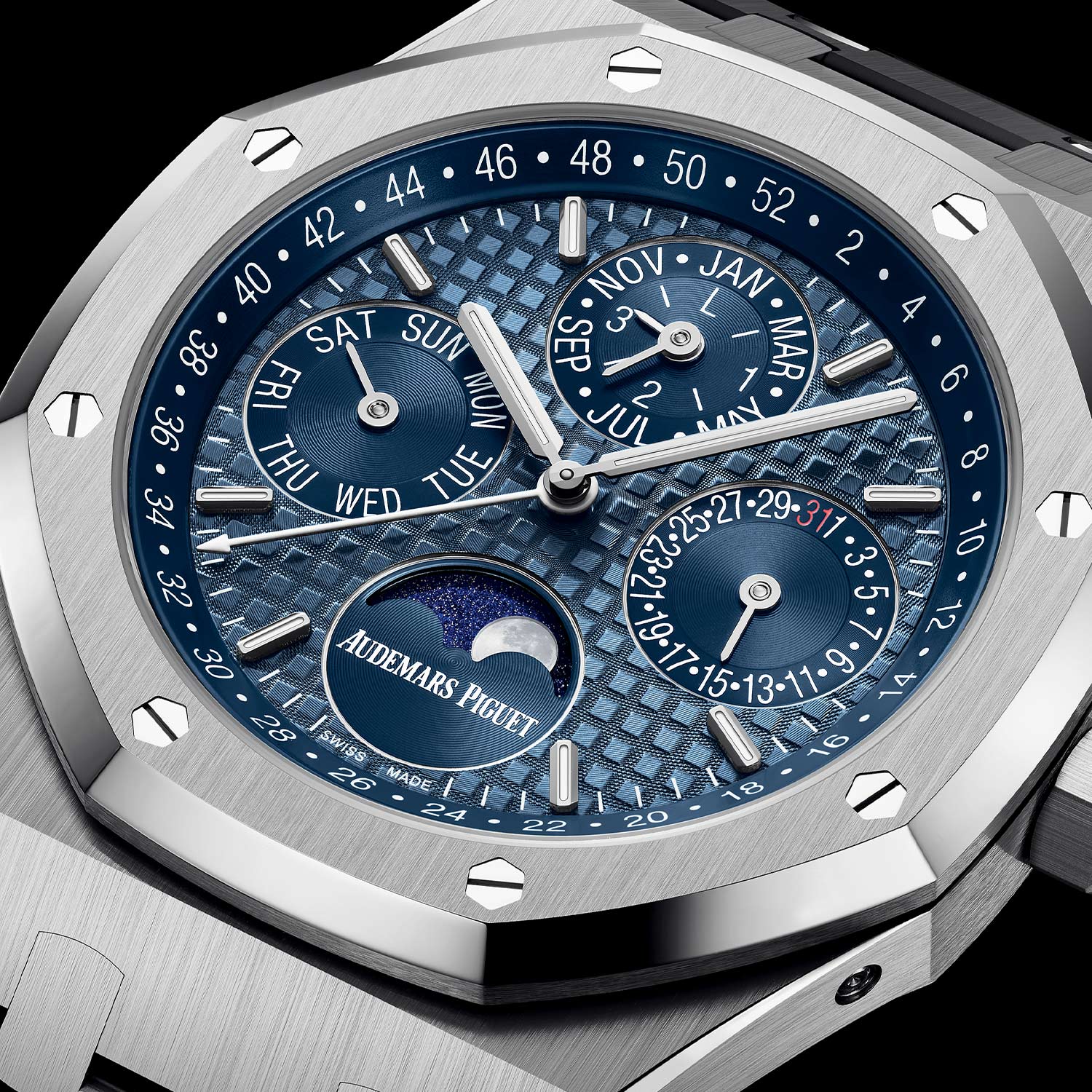 Audemars Piguet Royal Oak Perpetual Calendar 41mm steel new shade of blue 2021 - 26574ST.OO.1220ST.03 - 5 Audemars Piguet Royal Oak Perpetual Calendar 41mm steel new shade of blue 2021 - 26574ST.OO.1220ST.03