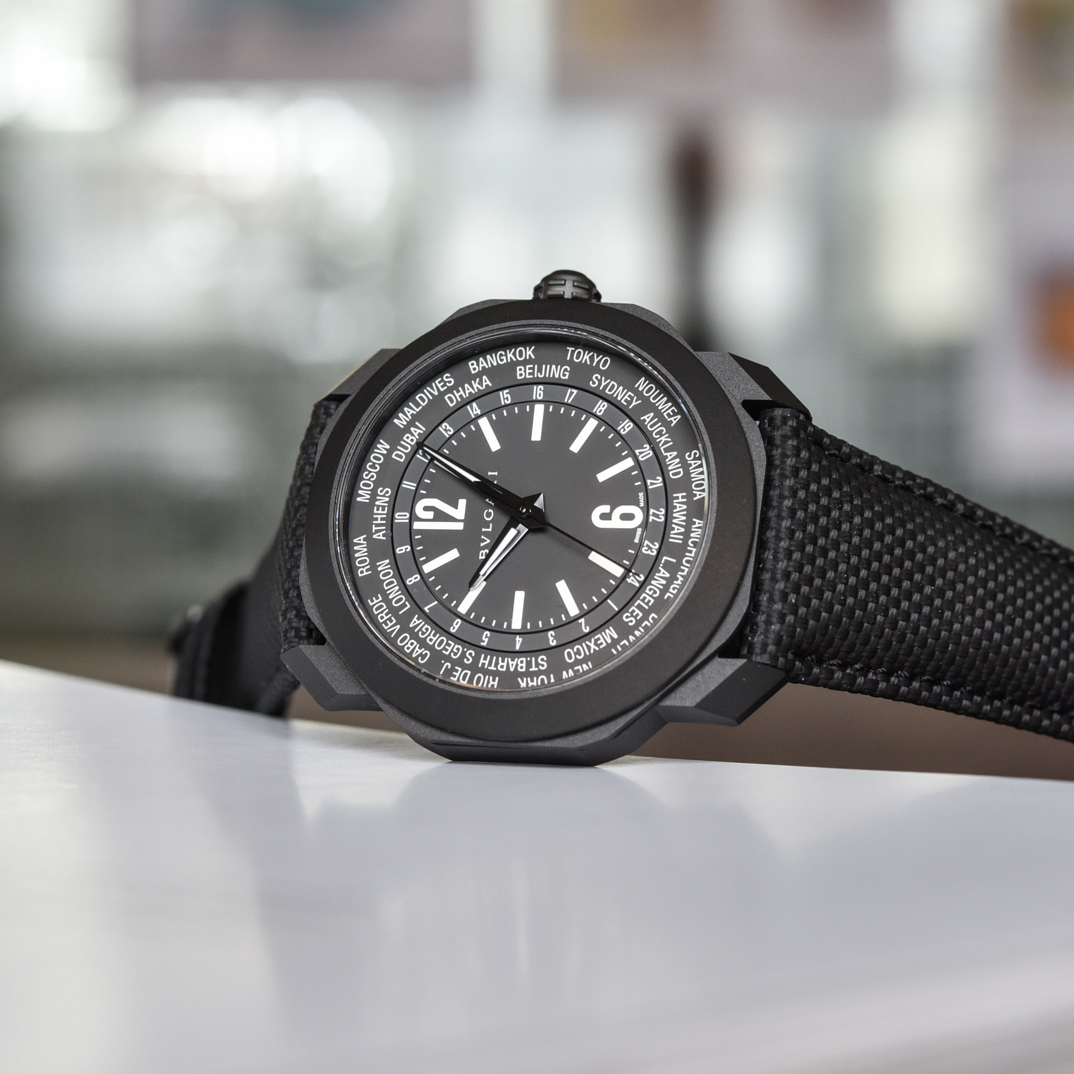 2021 Bvlgari Octo Roma Worldtimer Review - 7 2021 Bulgari Octo Roma Worldtimer Black DLC