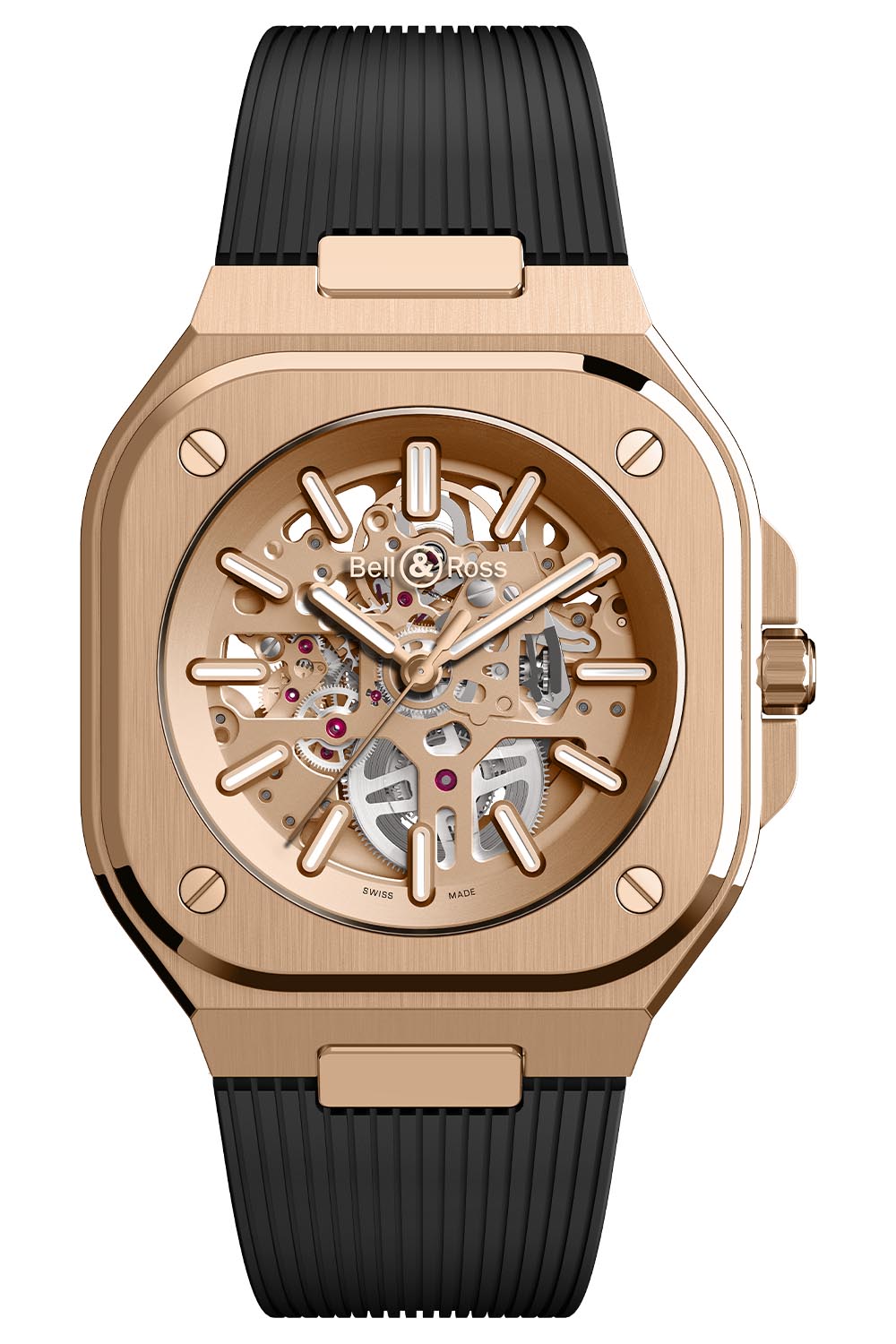 Bell Ross BR 05 Skeleton Gold - rubber Bell Ross BR 05 Skeleton Gold - rubber