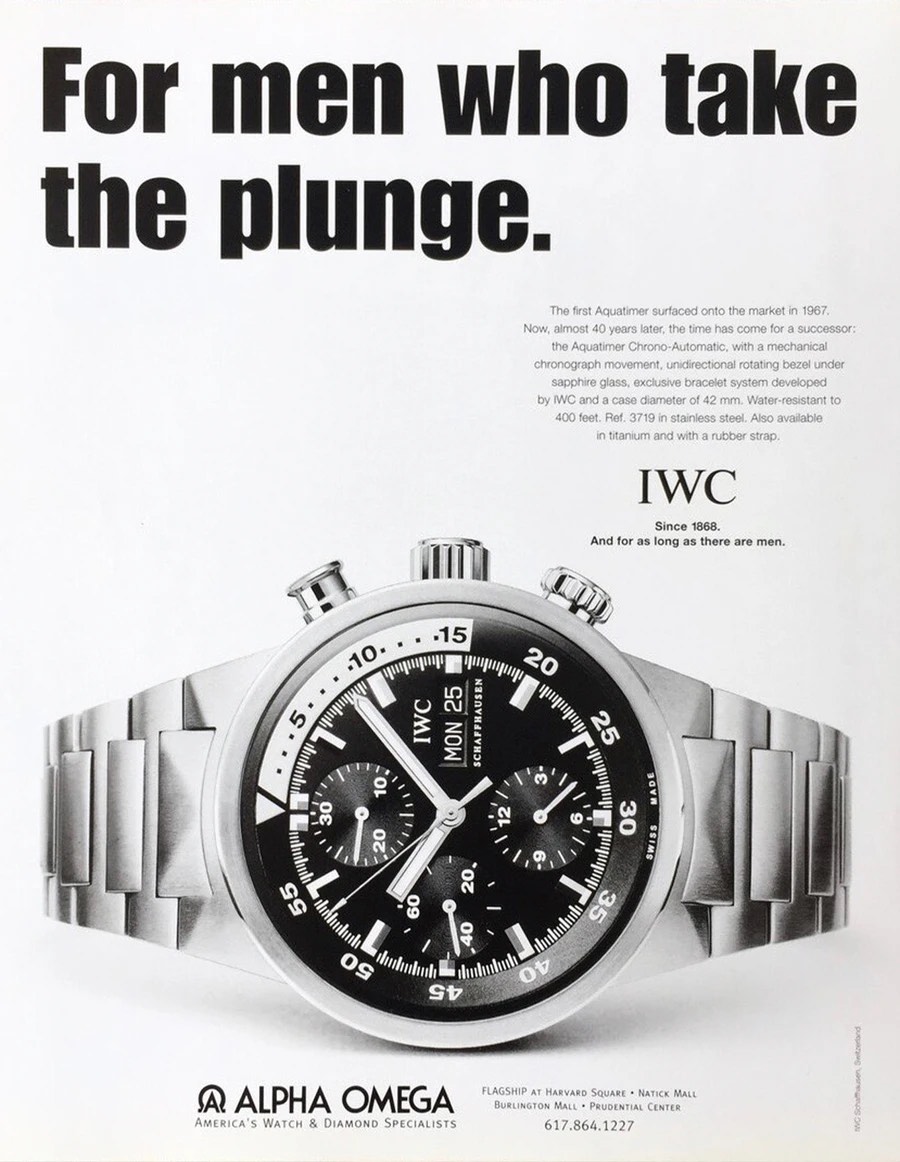 Retrospective Gunter Blumlein - IWC restructuration - IWC Adverts - 2 Retrospective Gunter Blumlein - IWC restructuration - IWC Adverts - 2