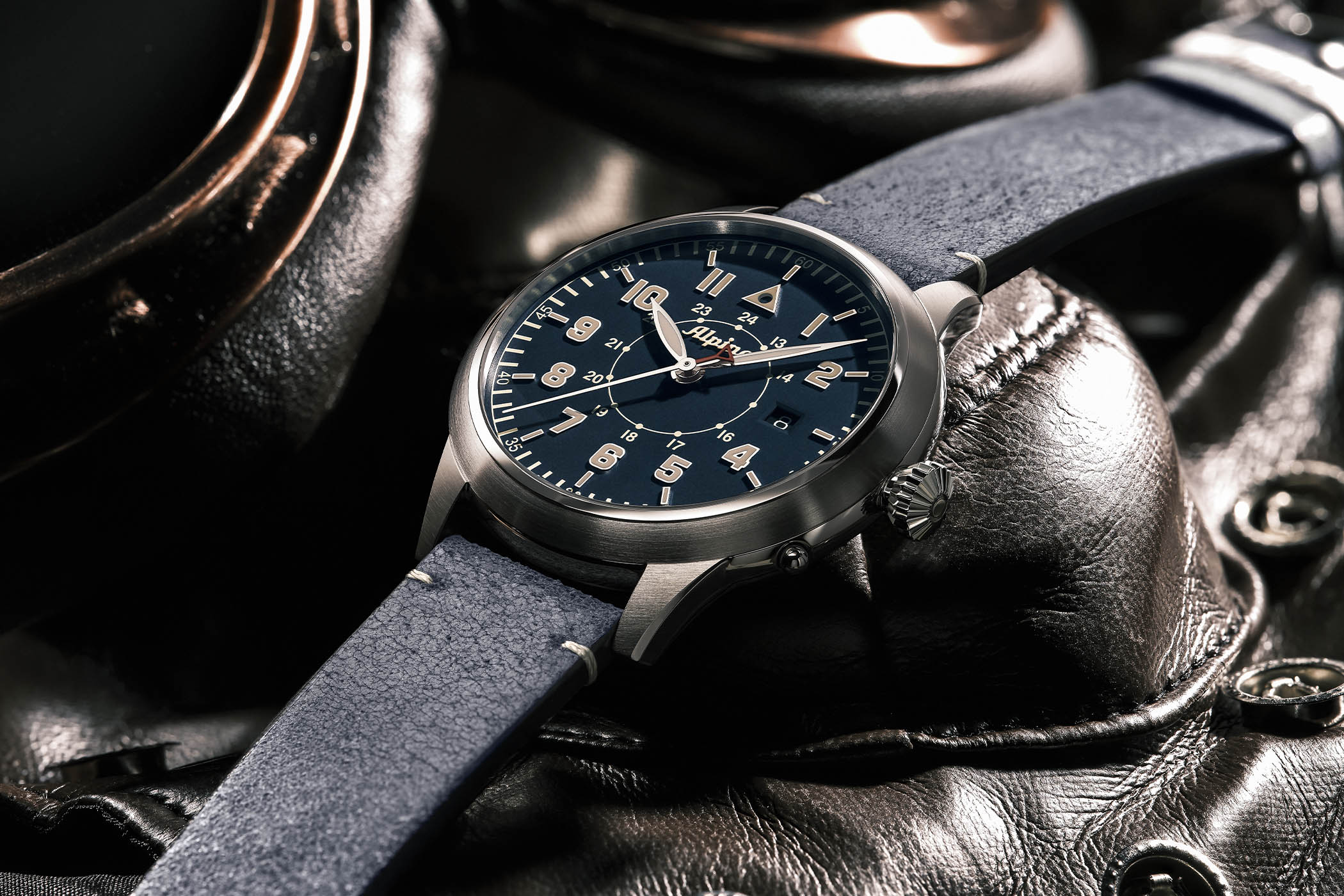 2021 Alpina Startimer Pilot Heritage Automatic Blue Dial