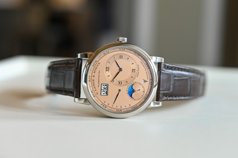 A. Lange & Söhne Lange 1 Perpetual Calendar White Gold Case Salmon Pink Gold Dial Limited Edition