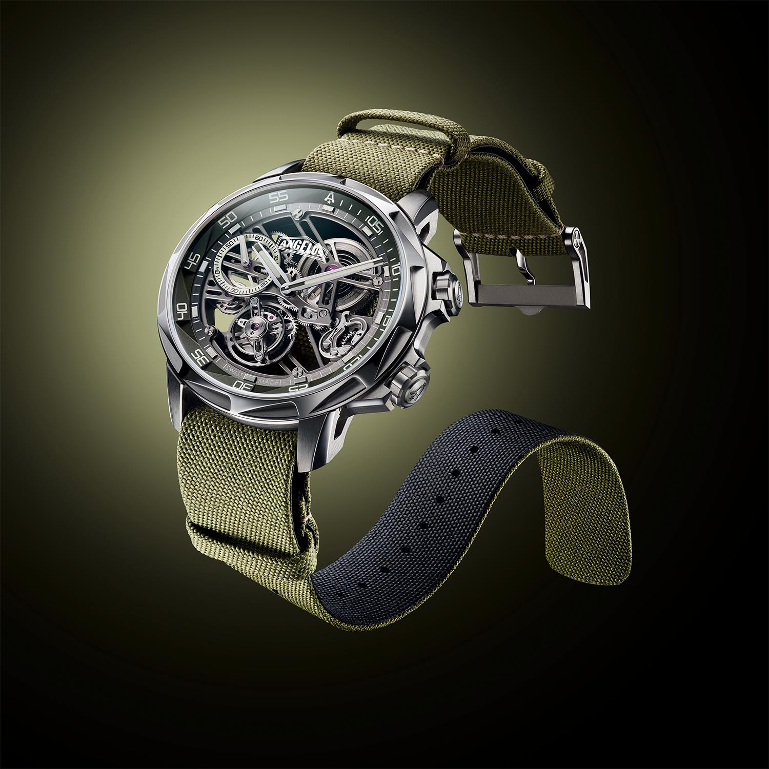 Angelus U53 Tourbillon Dive Watch Khaki Green - 2 Angelus U53 Tourbillon Dive Watch Khaki Green