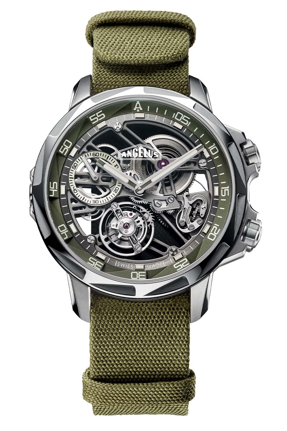 Angelus U53 Tourbillon Dive Watch Khaki Green - 6 Angelus U53 Tourbillon Dive Watch Khaki Green