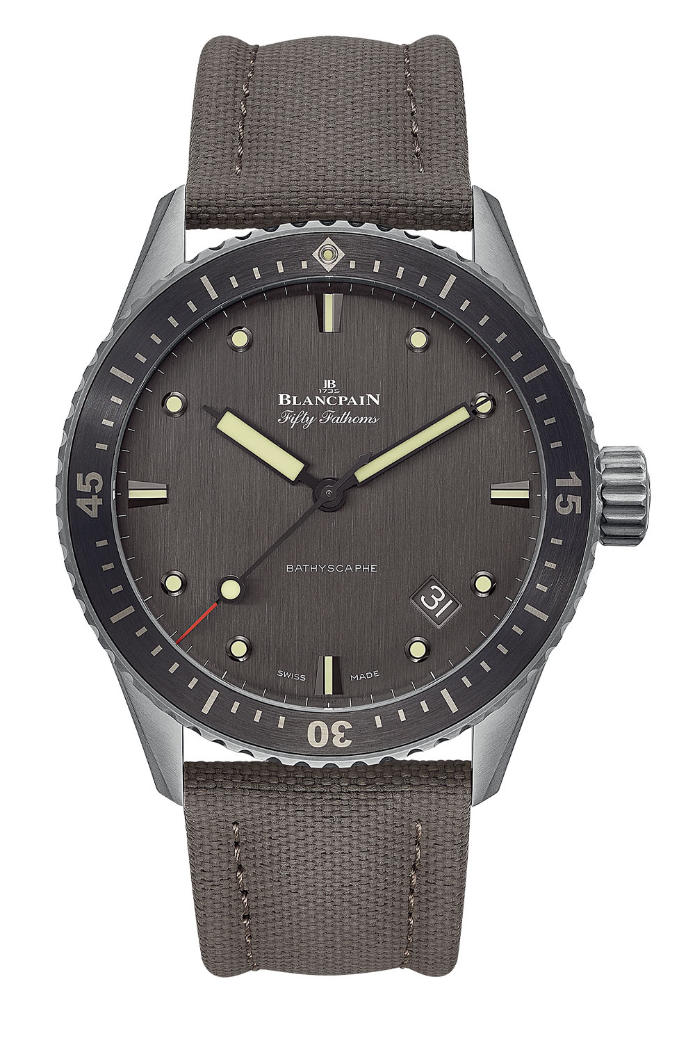 Blancpain Fifty Fathoms Bathyscaphe Titanium 43mm 2021 collection - 5000-1210-G52A Blancpain Fifty Fathoms Bathyscaphe Titanium 43mm 2021 collection 5000-1210-G52A