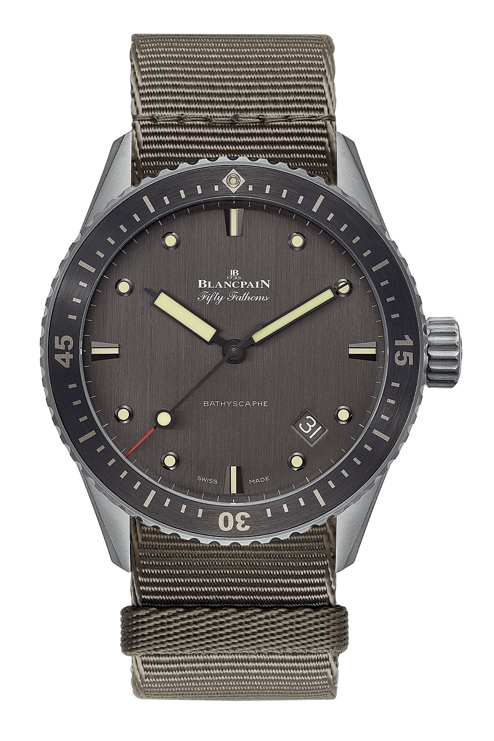 Blancpain Fifty Fathoms Bathyscaphe Titanium 43mm 2021 collection - 5000-1210-NAGA Blancpain Fifty Fathoms Bathyscaphe Titanium 43mm 2021 collection 5000-1210-NAGA