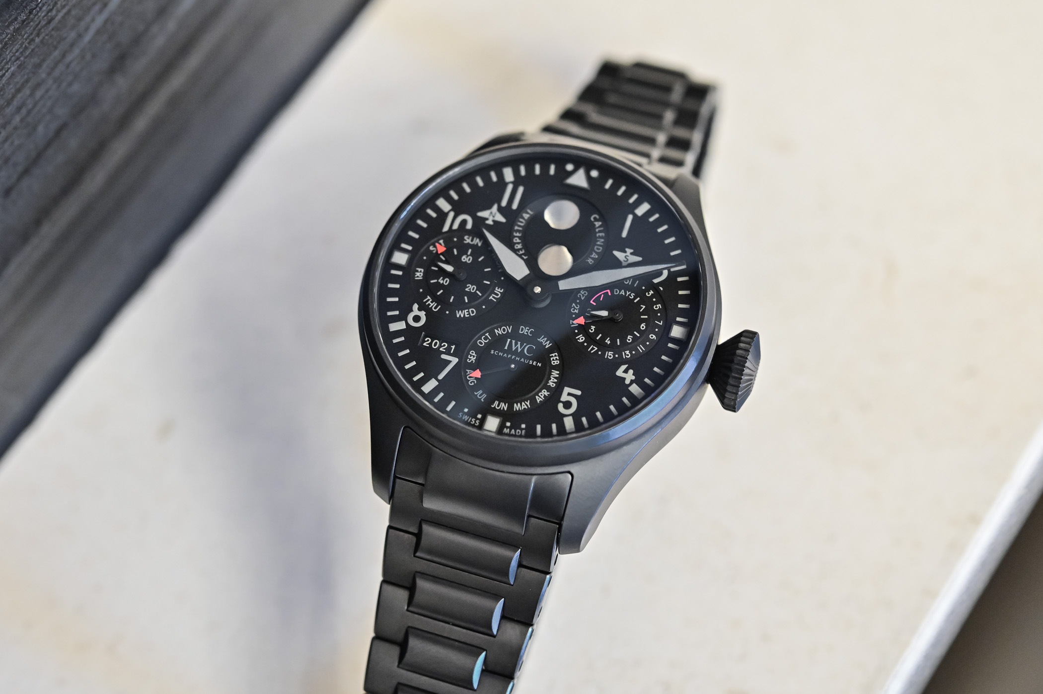 IWC Big Pilot’s Watch Perpetual Calendar TOP GUN Ceratanium IW503604