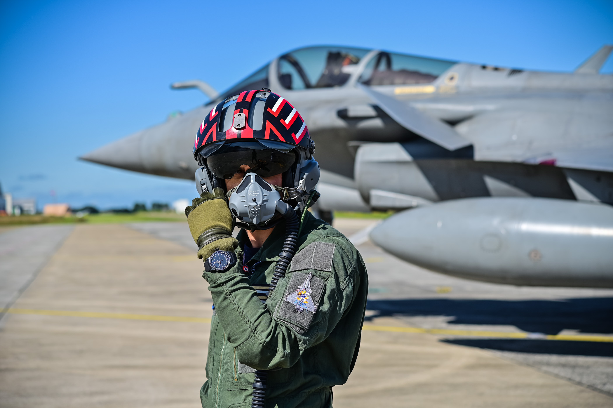Rafale Pilot Etienne Bauer Testing IWC Big Pilot Shock Absorber XPL