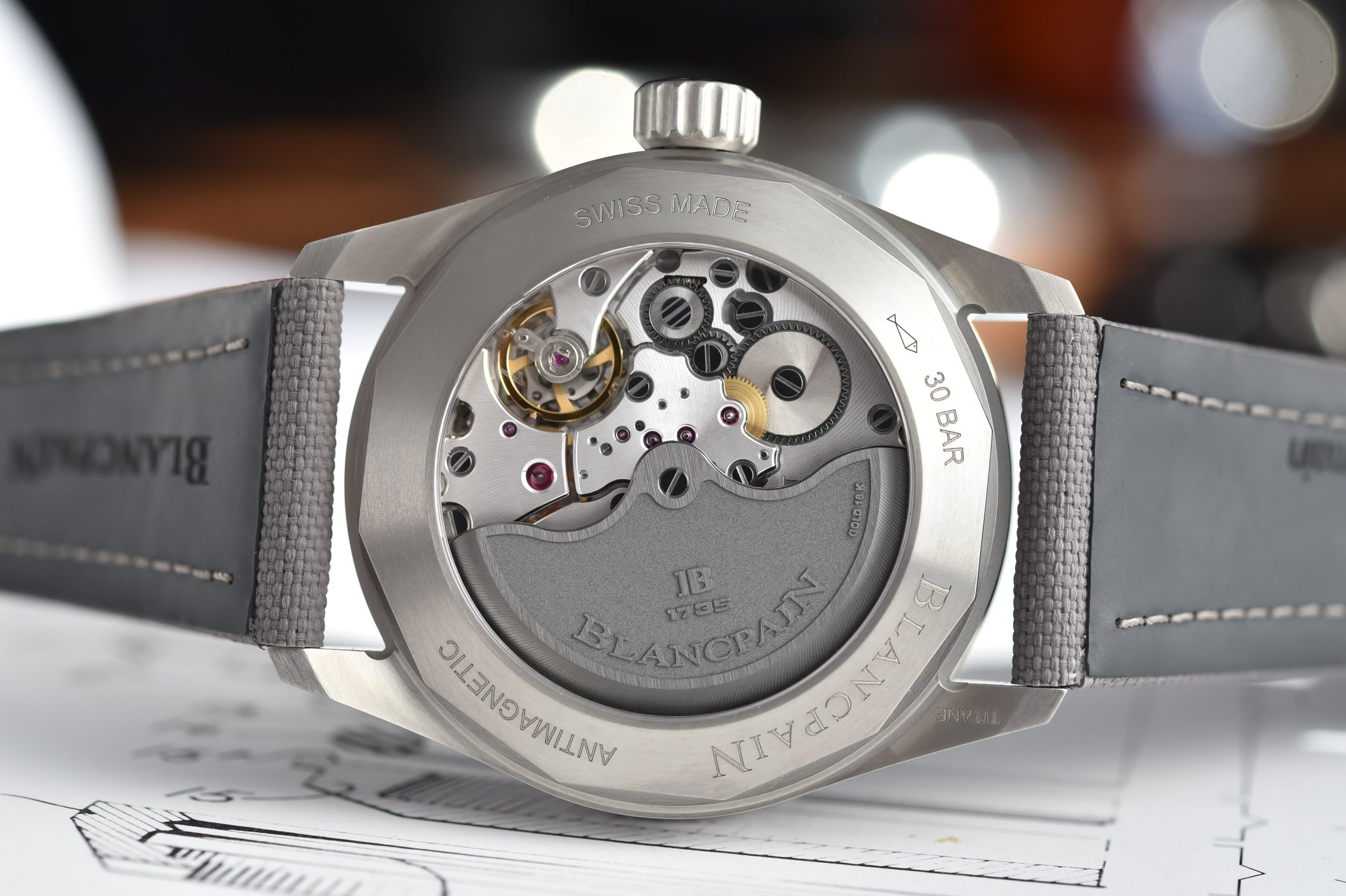 2021 Blancpain Fifty Fathoms Bathyscaphe Titanium 43mm - 5000-1210-G52A sailcloth strap - review - 7 2021 Blancpain Fifty Fathoms Bathyscaphe Titanium 43mm - 5000-1210-G52A sailcloth strap