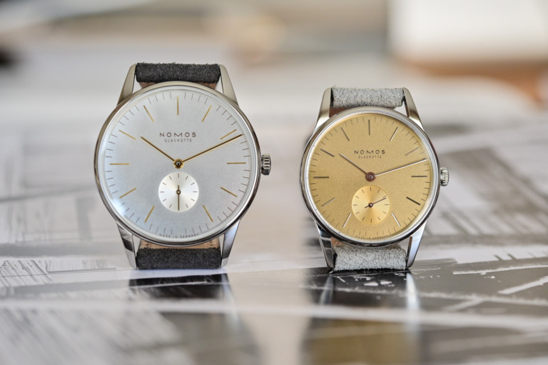 Nomos Orion 33 Gold and Orion 38 Silver