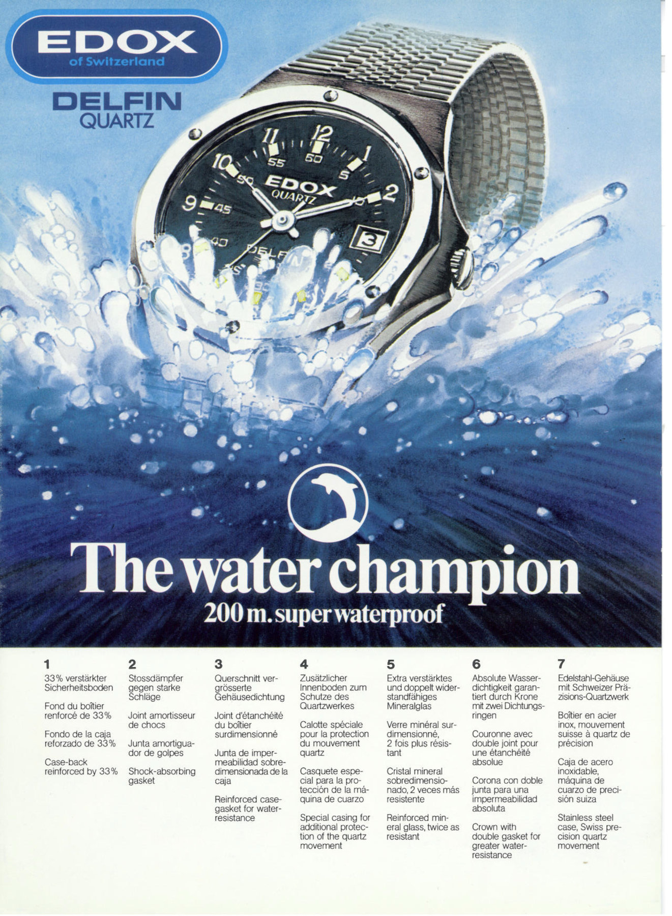 Edox Delfin Mecano 60th Anniversary Limited Edition 6 Edox Delfin Mecano 60th Anniversary Limited Edition 6
