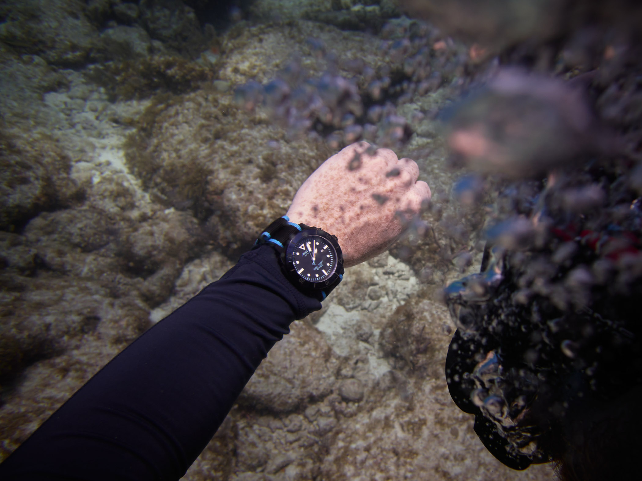 Alpina Seastrong Diver Gyre Automatic 2021 Edition 44mm - Eco-Friendly Dive Watch Review underwater - 11 Alpina Seastrong Diver Gyre Automatic