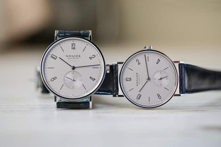 Nomos Tangente neomatik platinum gray 35 and 39