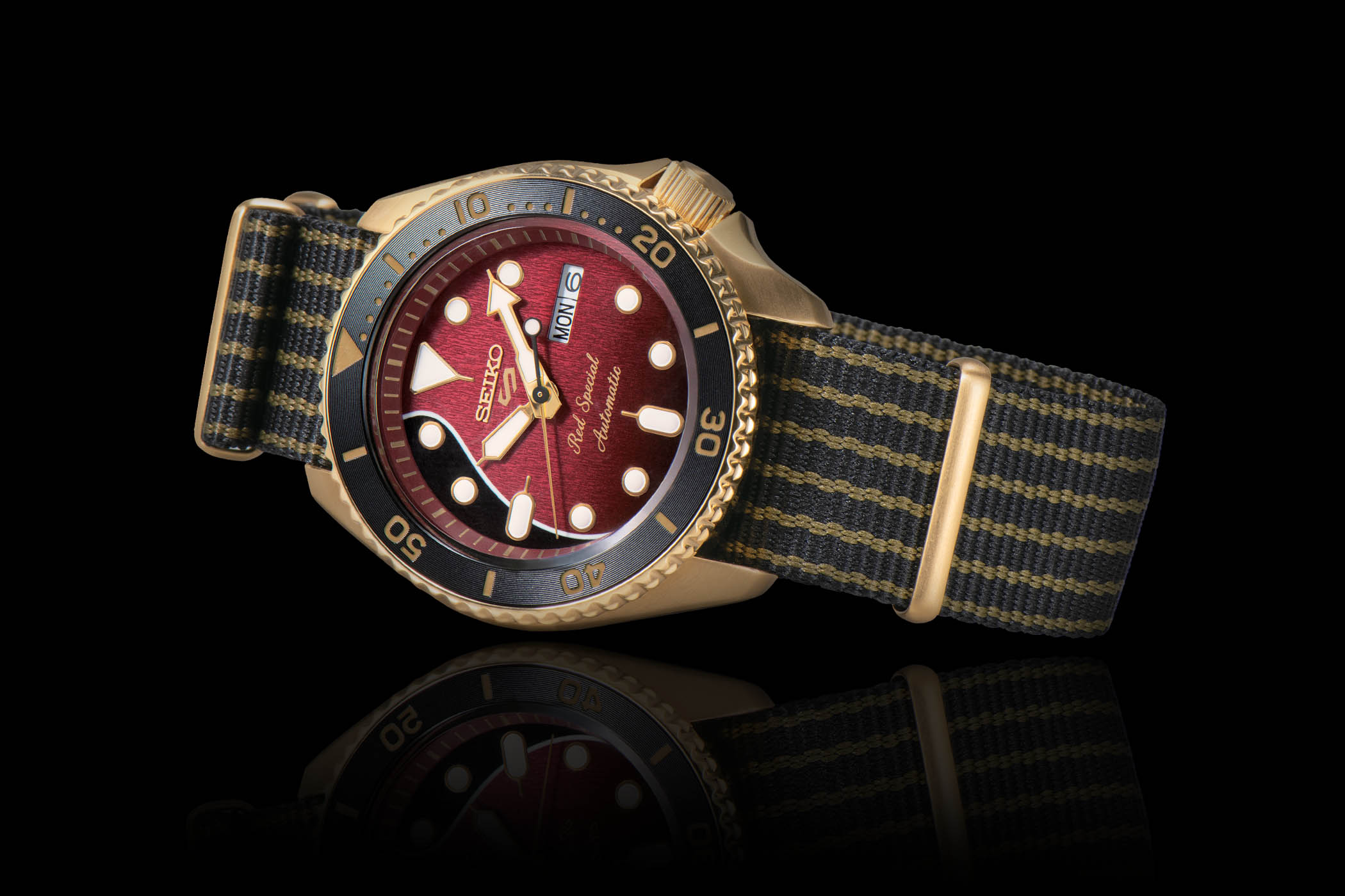 Seiko 5 Sports Brian May Limited Edition Gold colored SRPH80K1