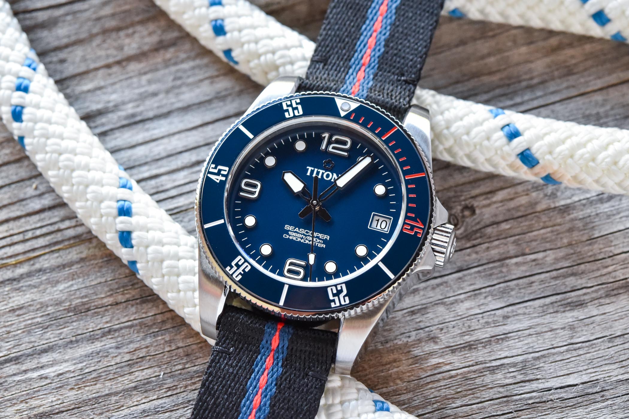 Titoni Seascoper 600 Ocean Tide Eco-Friendly Strap