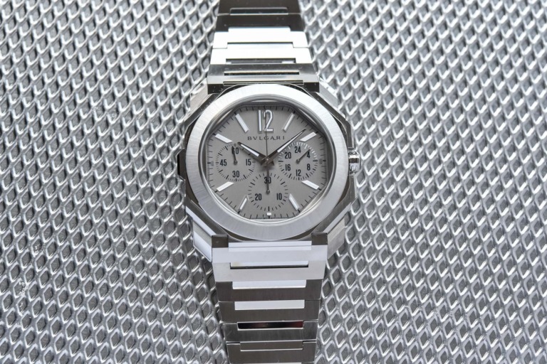 Bulgari Octo Finissimo Chronograph GMT Automatic Steel Grey Dial 103661