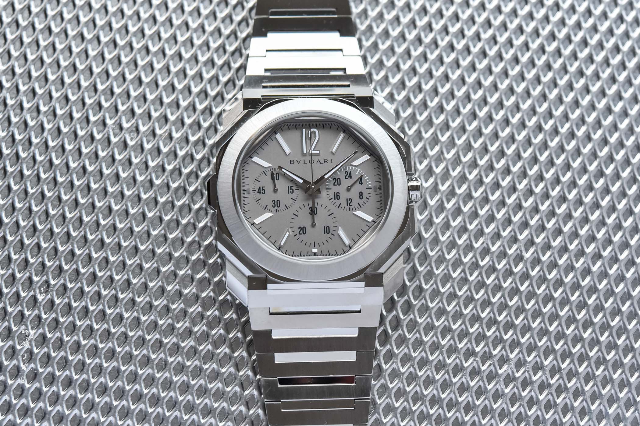 Bulgari Octo Finissimo Chronograph GMT Automatic Steel Grey Dial 103661