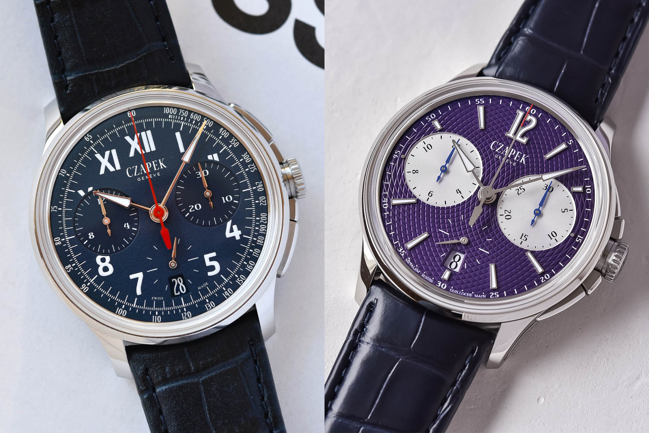 Czapek Faubourg de Cracovie Chronograph Purple Panda and the California Blue limited