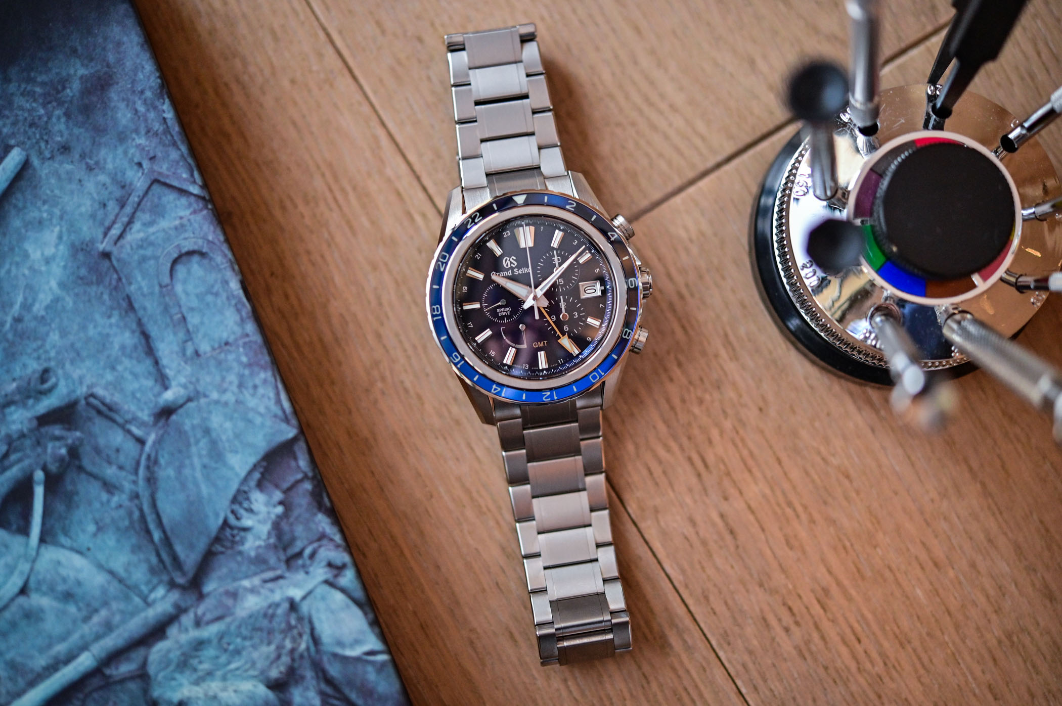 Grand Seiko Evolution 9 Chronograph GMT Spring Drive 15th Anniversary SBGC249