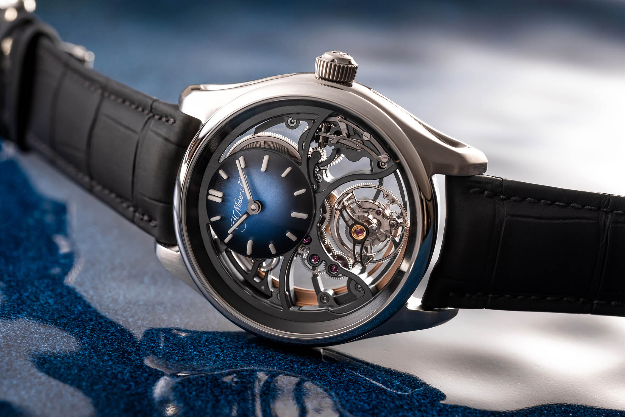 H. Moser & Cie Pioneer Cylindrical Tourbillon Skeleton